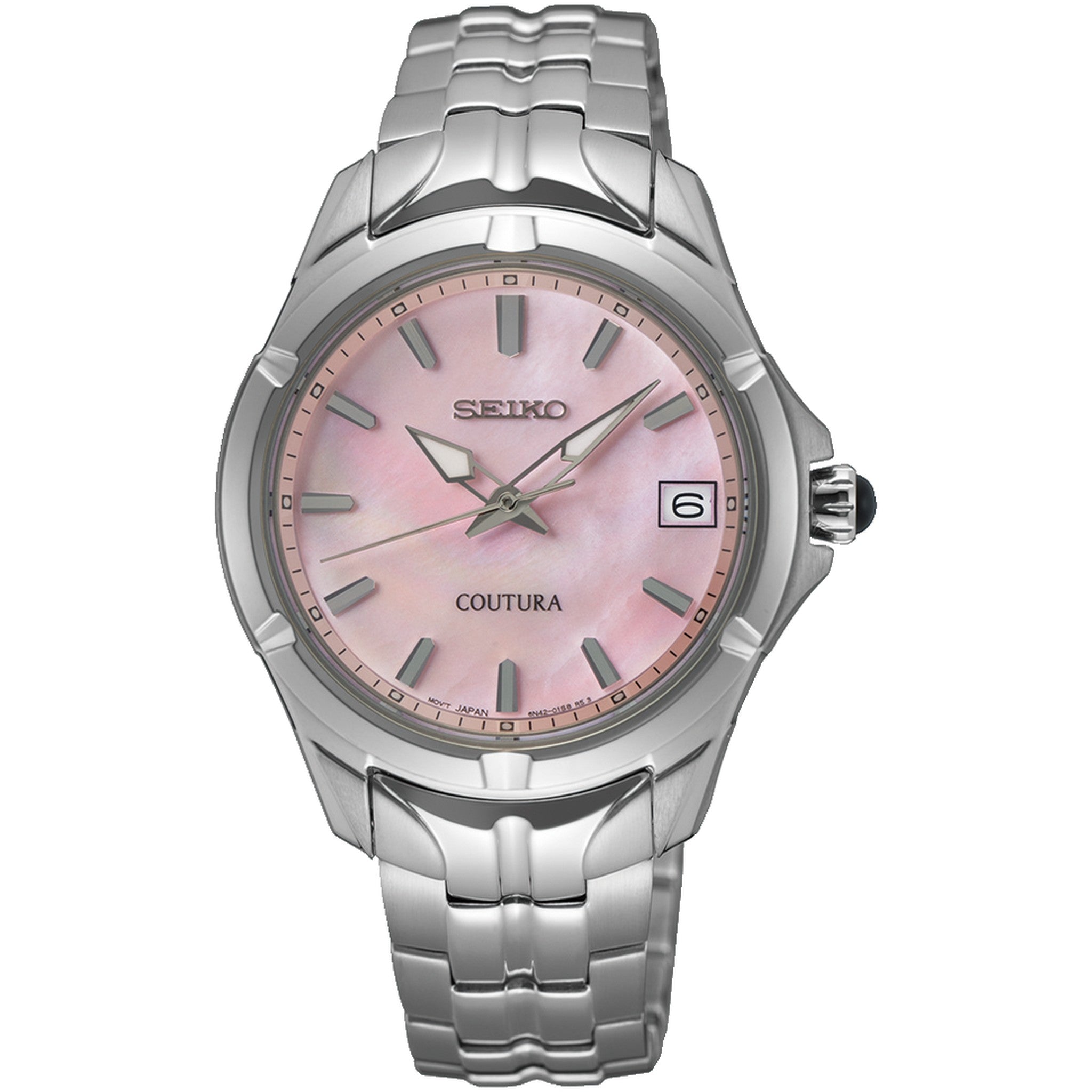 Seiko Coutura Women's Watch SUR585 Mother of Pink