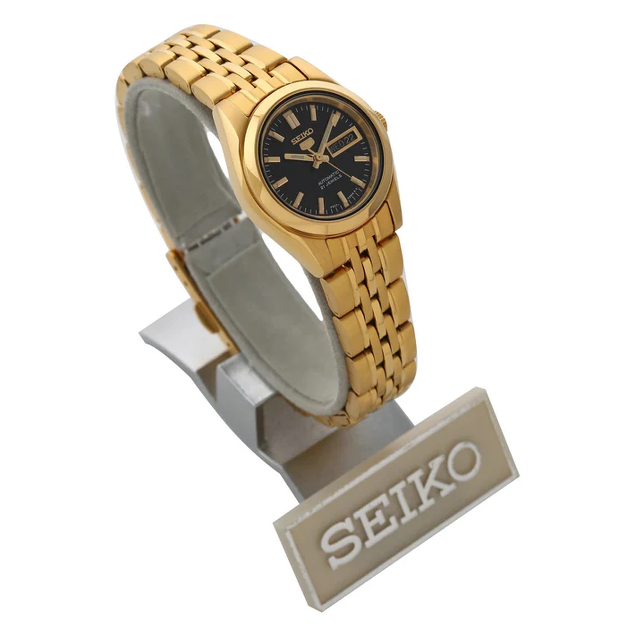 Montre Seiko 5 Femme Automatique SYMA40K1 Doré Noir