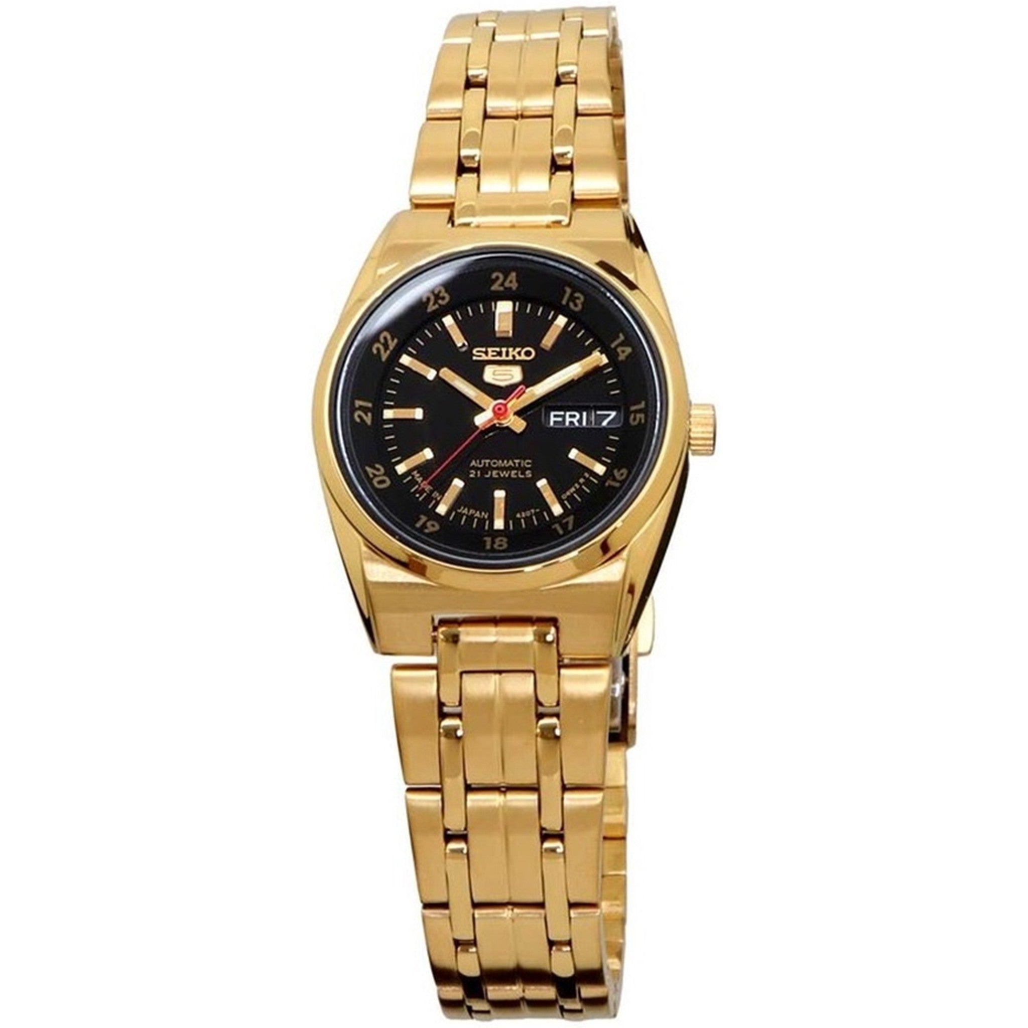 Montre Seiko 5 Femme Automatique SYMC06J1 Doré Noir