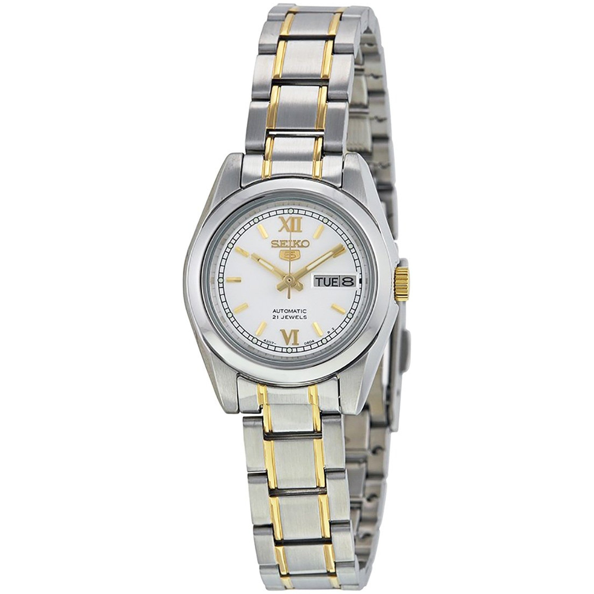 Seiko 5 Women's Automatic Watch SYMK29J1 Silver White Roman Numerals