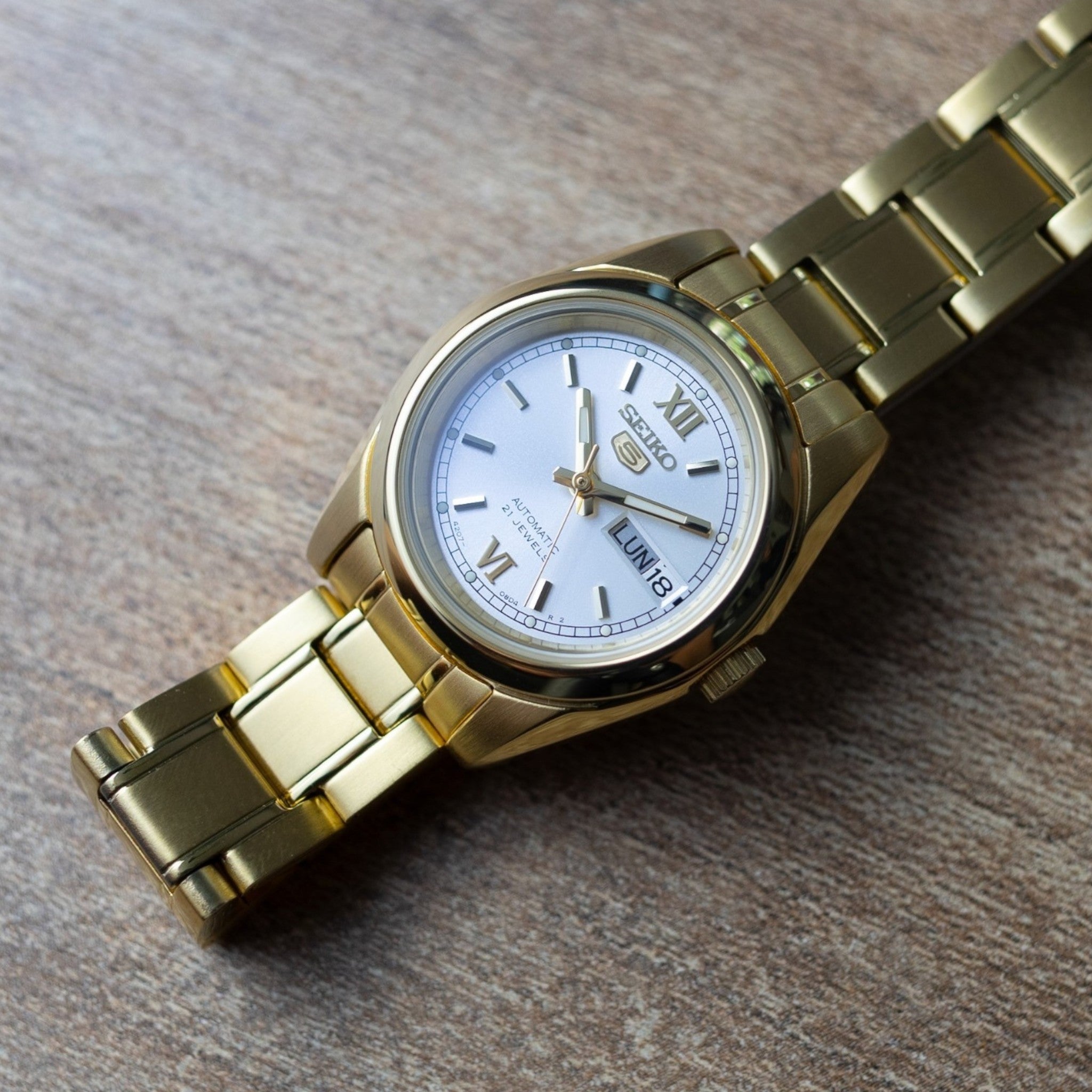 Montre Seiko Series 5 SYMK30K1 Femme Automatique Doré Blanc