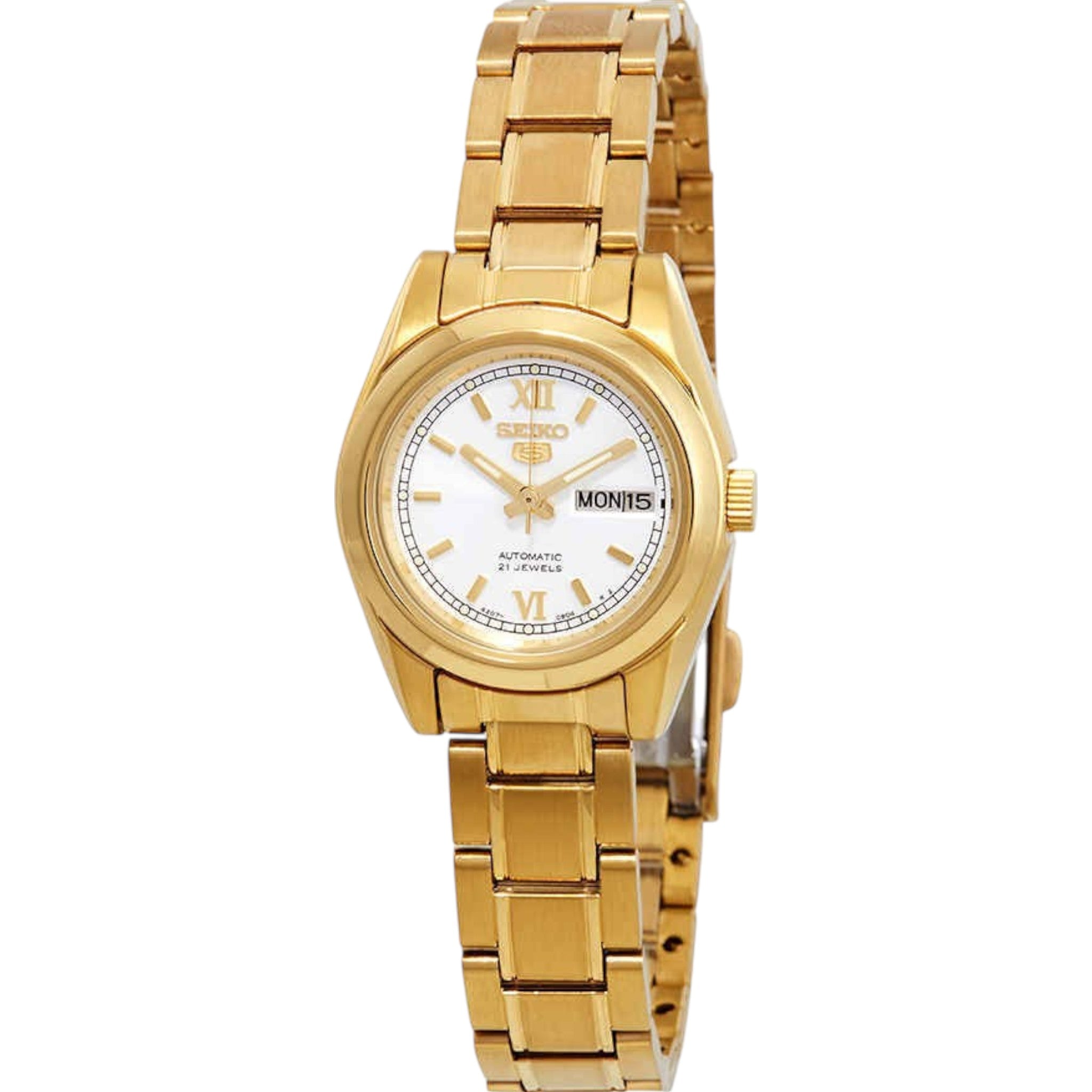Seiko Series 5 SYMK30K1 Women's Automatic White Gold Watch