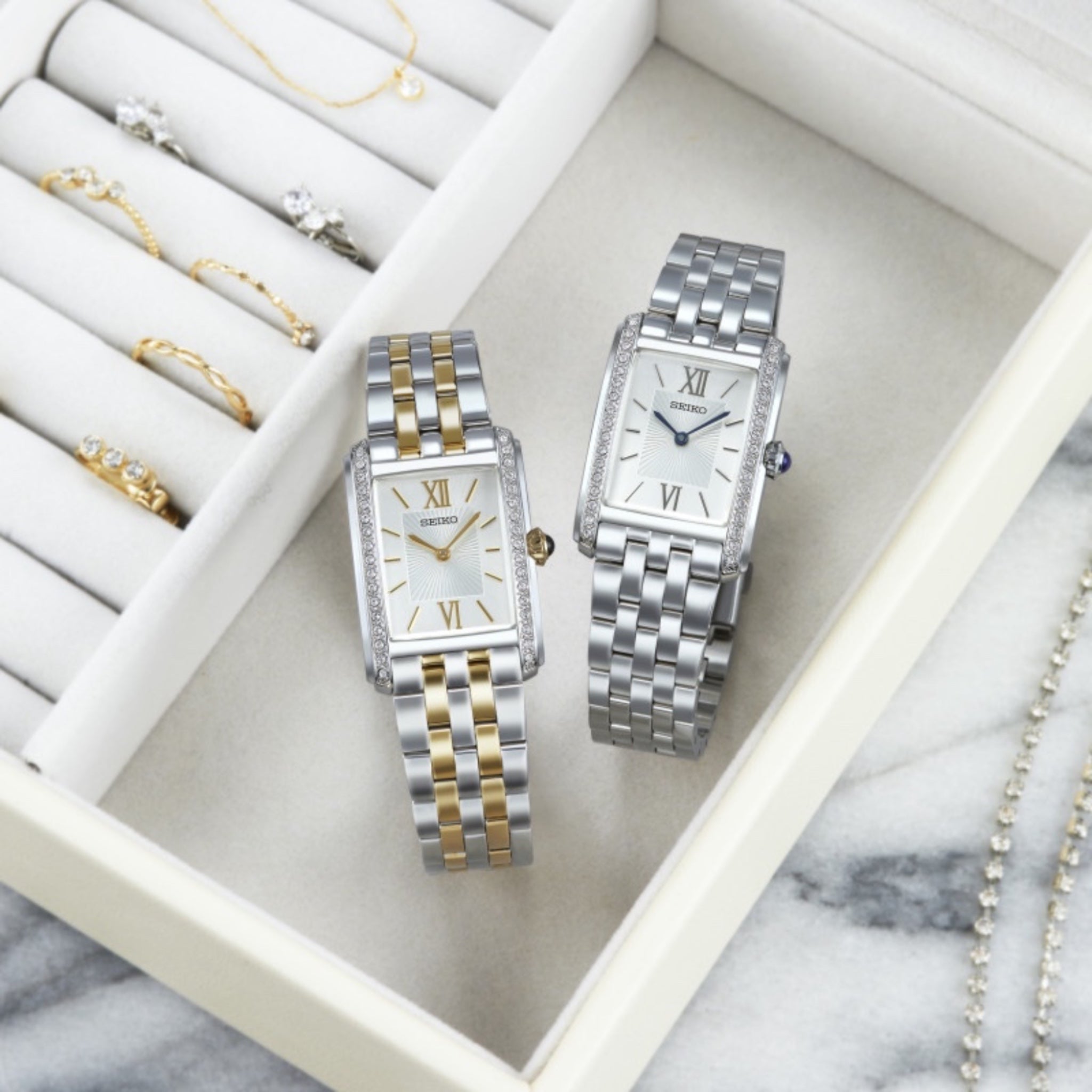 Seiko Essentials Women's Roman Dial SWR085P1 Blue Watch