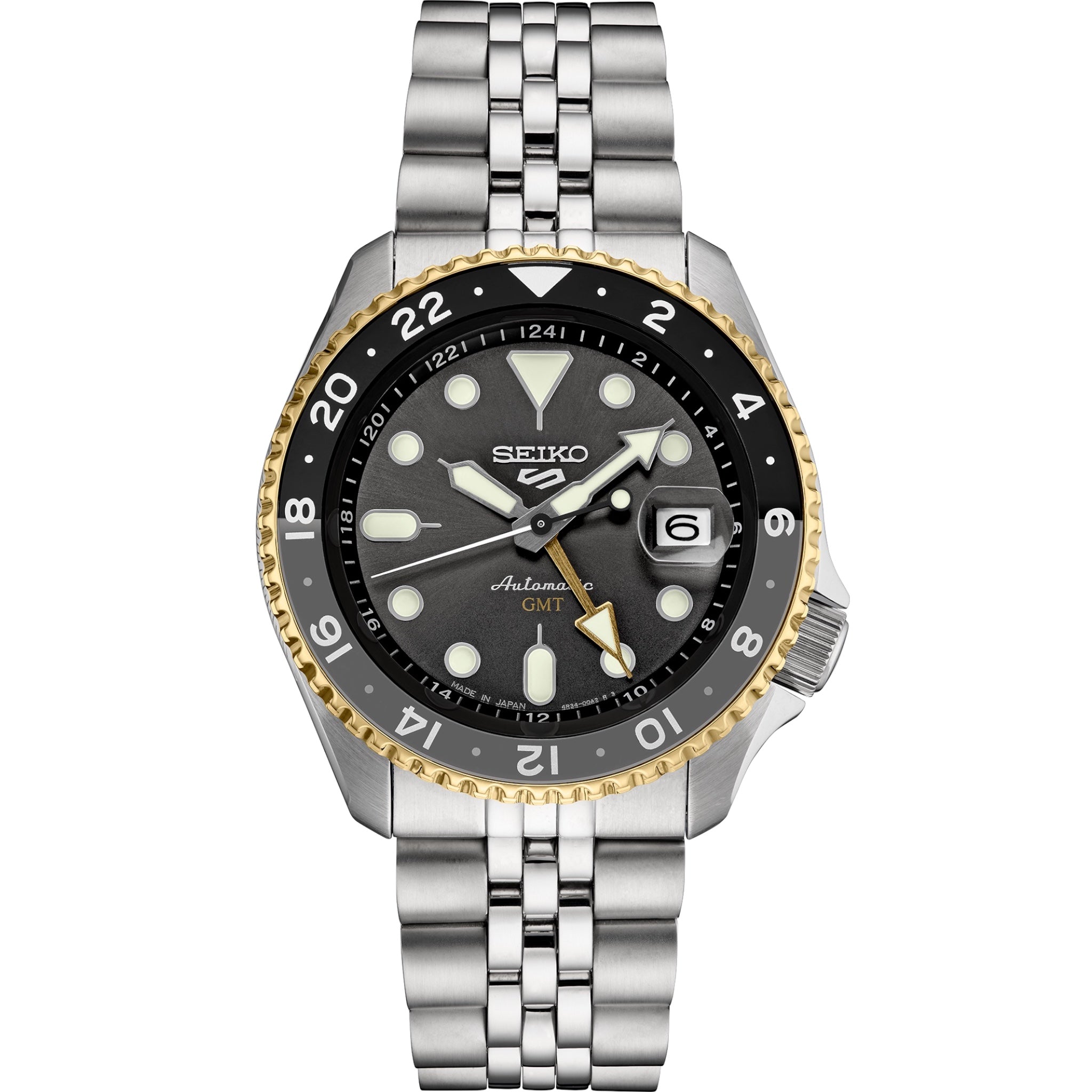 Seiko 5 Sports GMT SSK021 US Special Creation Schwarzgold Herren-Automatikuhr