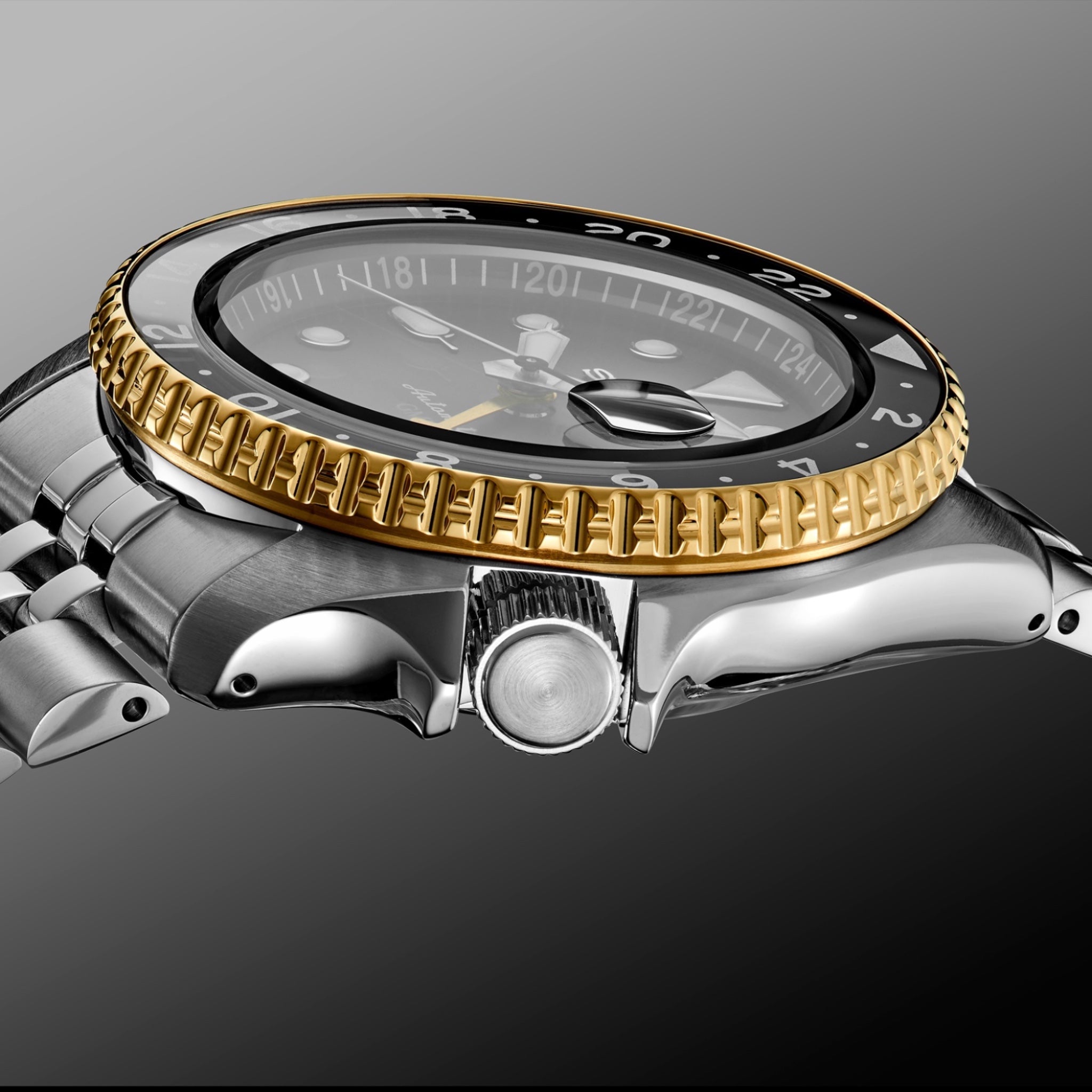 Seiko 5 Sports GMT SSK021 US Special Creation Schwarzgold Herren-Automatikuhr