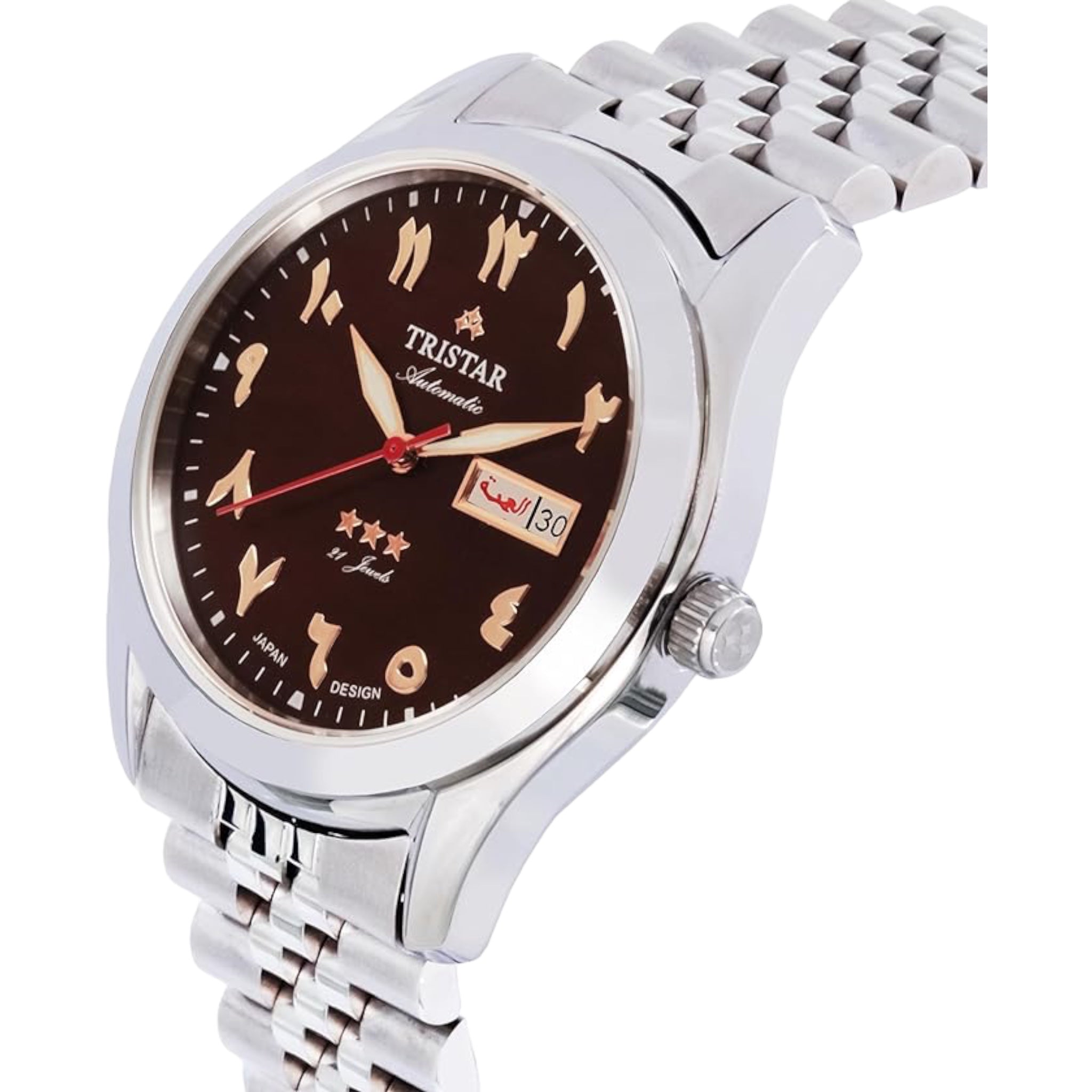 Tristar Arabic Dial BA33TMSSM03 Dark Red Automatic Watch