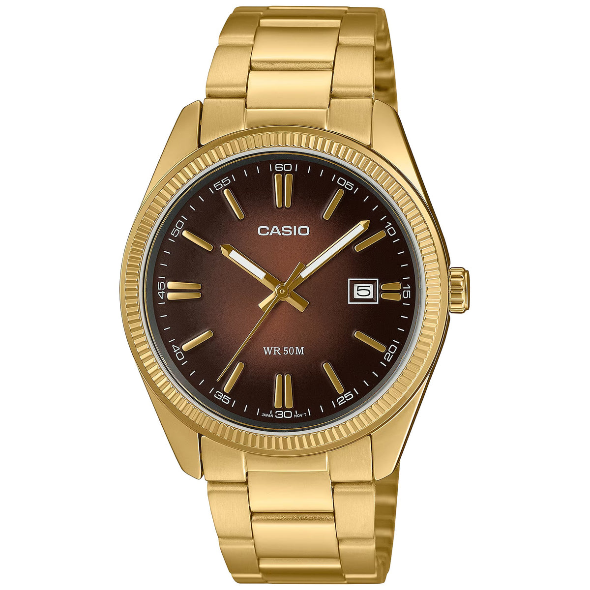 Montre Casio MTP-1302PGC-5AV Homme Marron Doré
