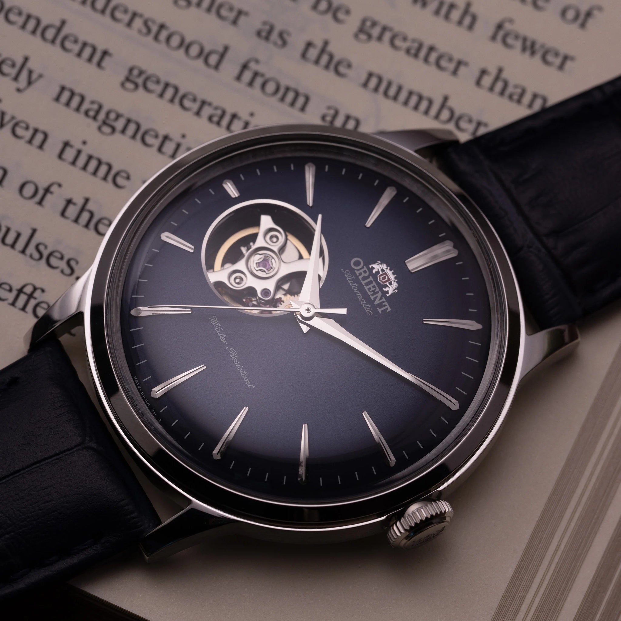 Montre Orient Bambino RA-AG0005L30B Cœur ouvert Bleu Automatique