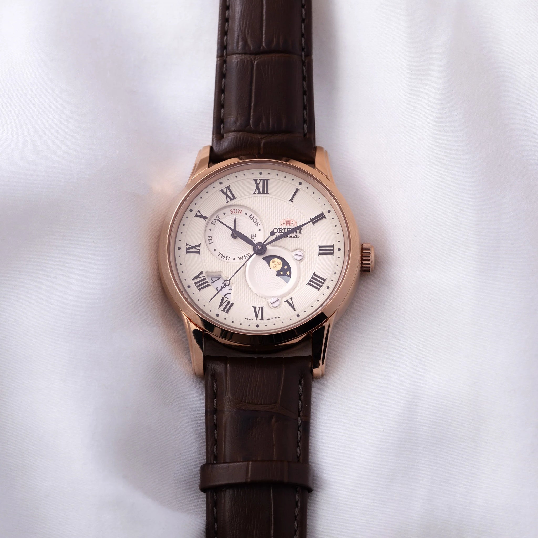 Montre Orient Classic RA-AK0007S30B Sun & Moon Beige Solaire