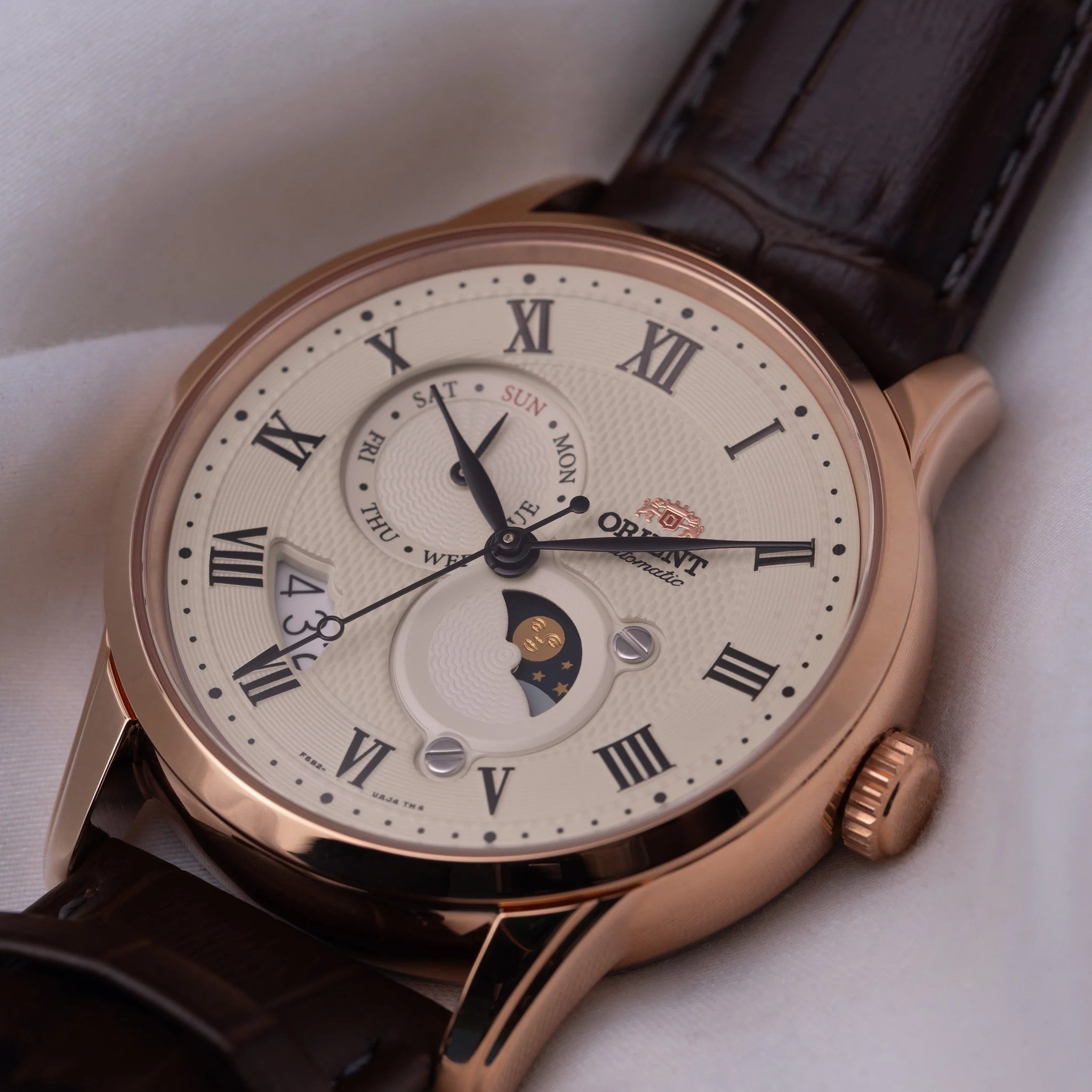 Montre Orient Classic RA-AK0007S30B Sun & Moon Beige Solaire