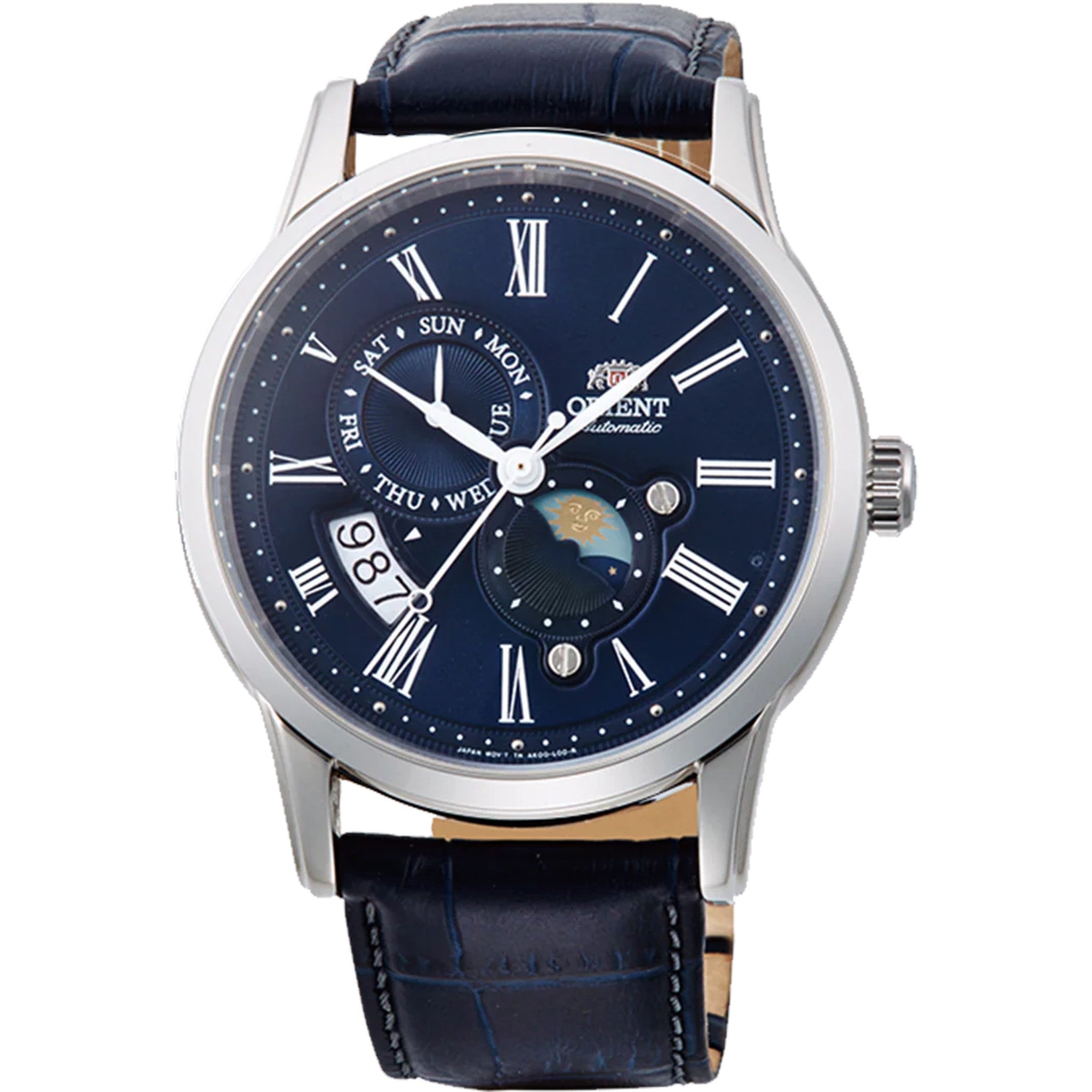 Montre Orient Classic RA-AK0011D30B Sun & Moon Bleu Solaire