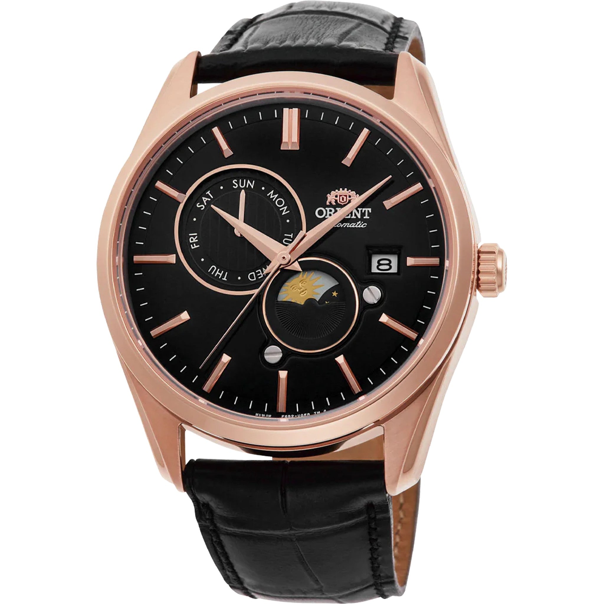 Montre Orient Contemporary RA-AK0309B30B Sun & Moon Noir Solaire