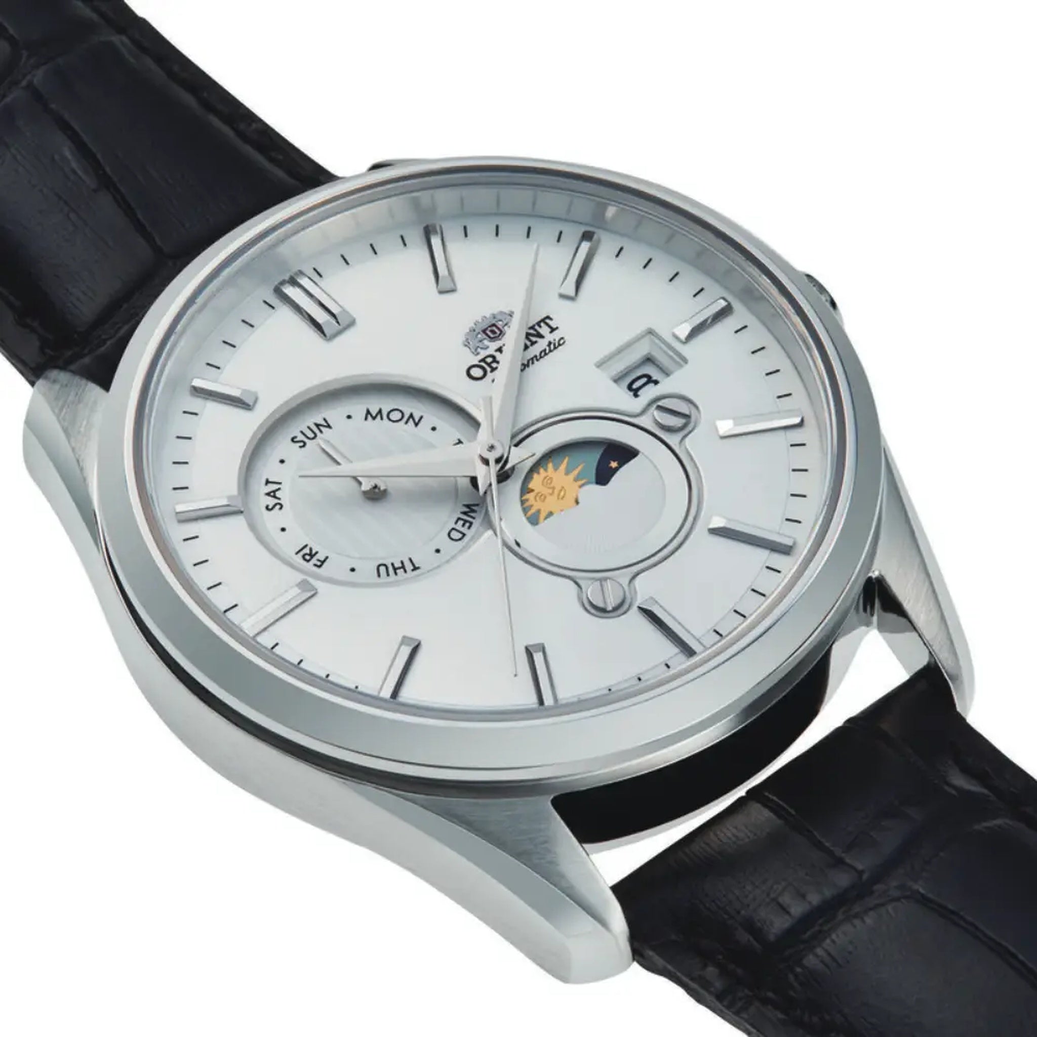 Montre Orient Classic RA-AK0310S30B Sun & Moon Blanc Solaire