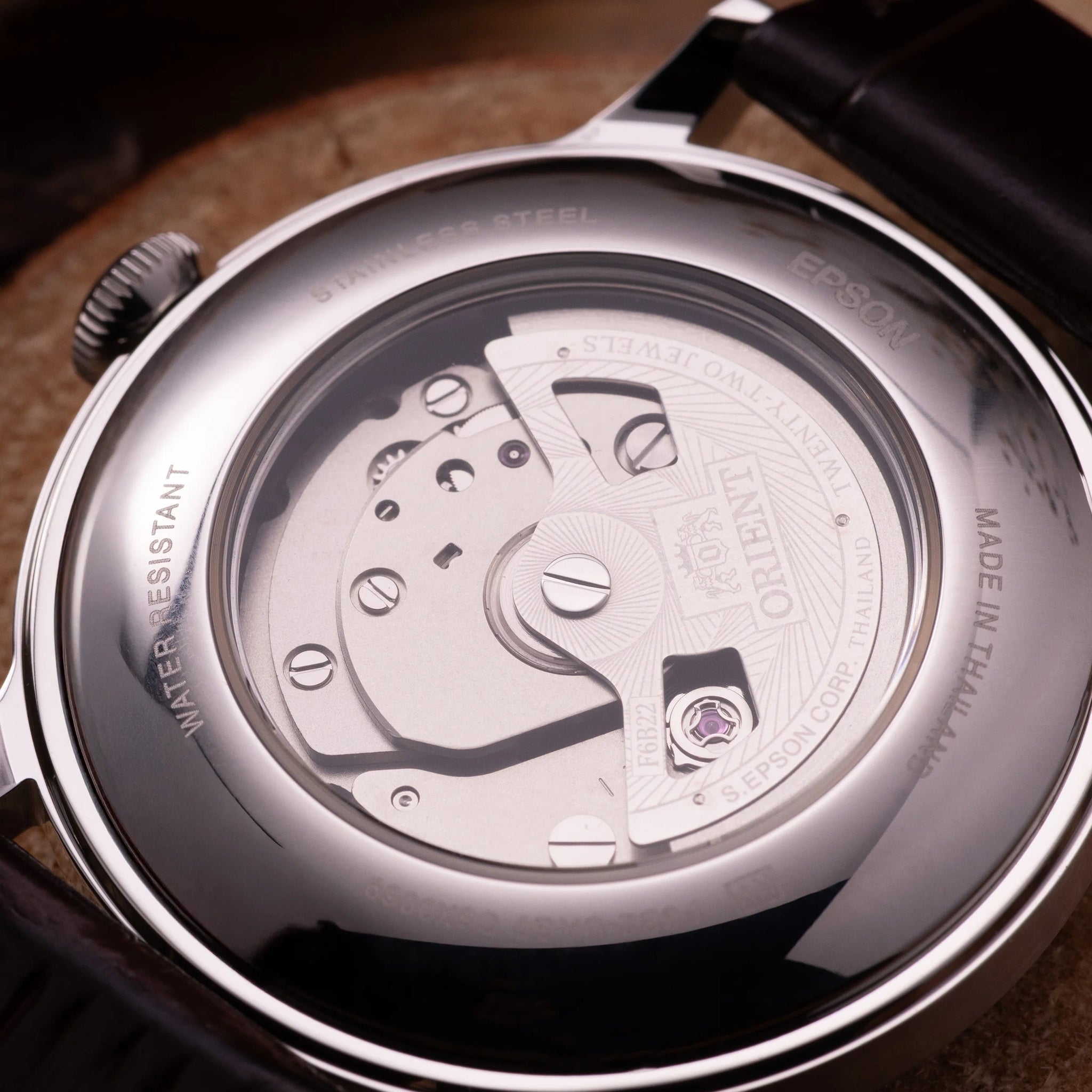 Montre Orient Bambino RA-AK0802S30B Sun&Moon Blanc Automatique