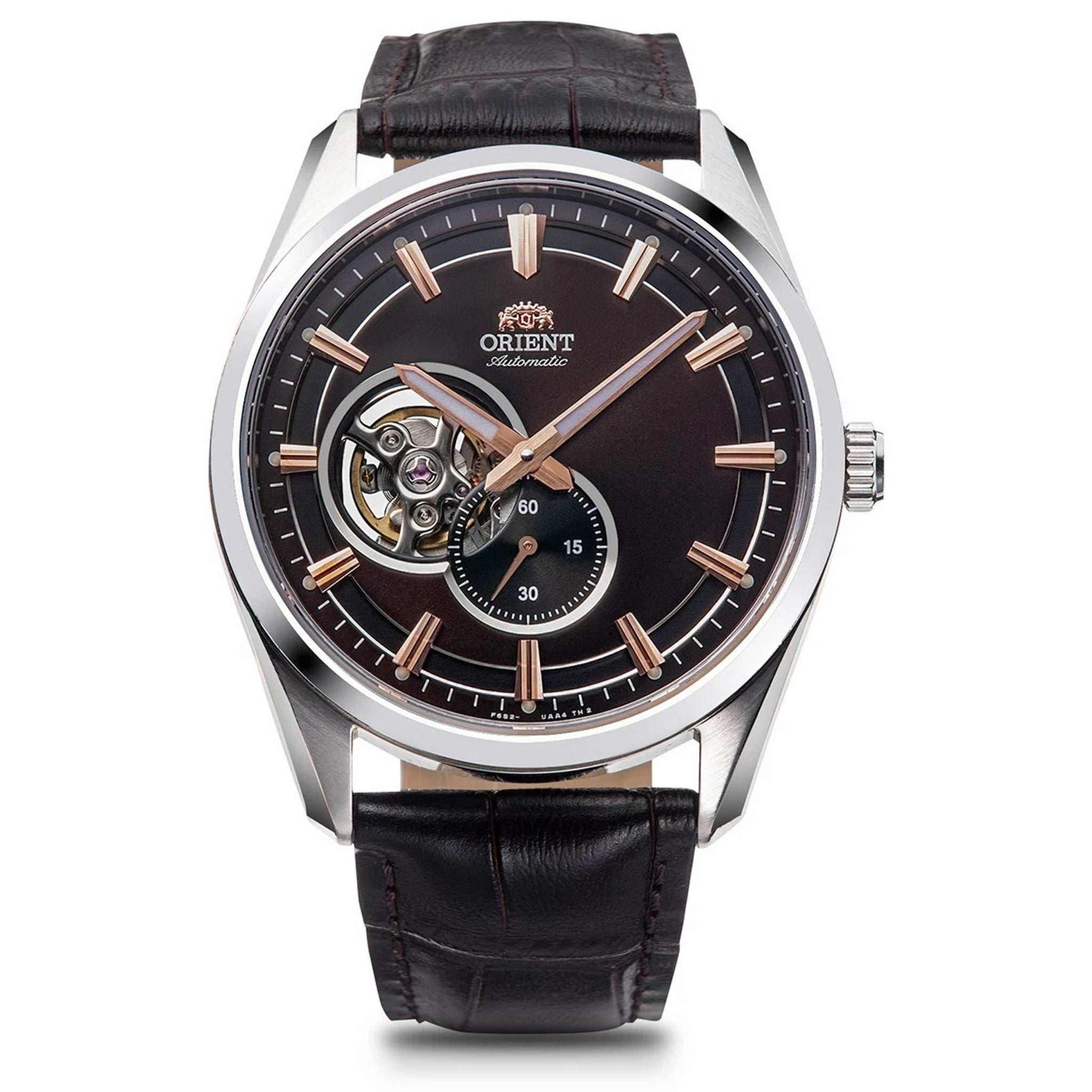 Montre Orient Contemporary RA-AR0005Y30B Cœur ouvert Marron Automatique