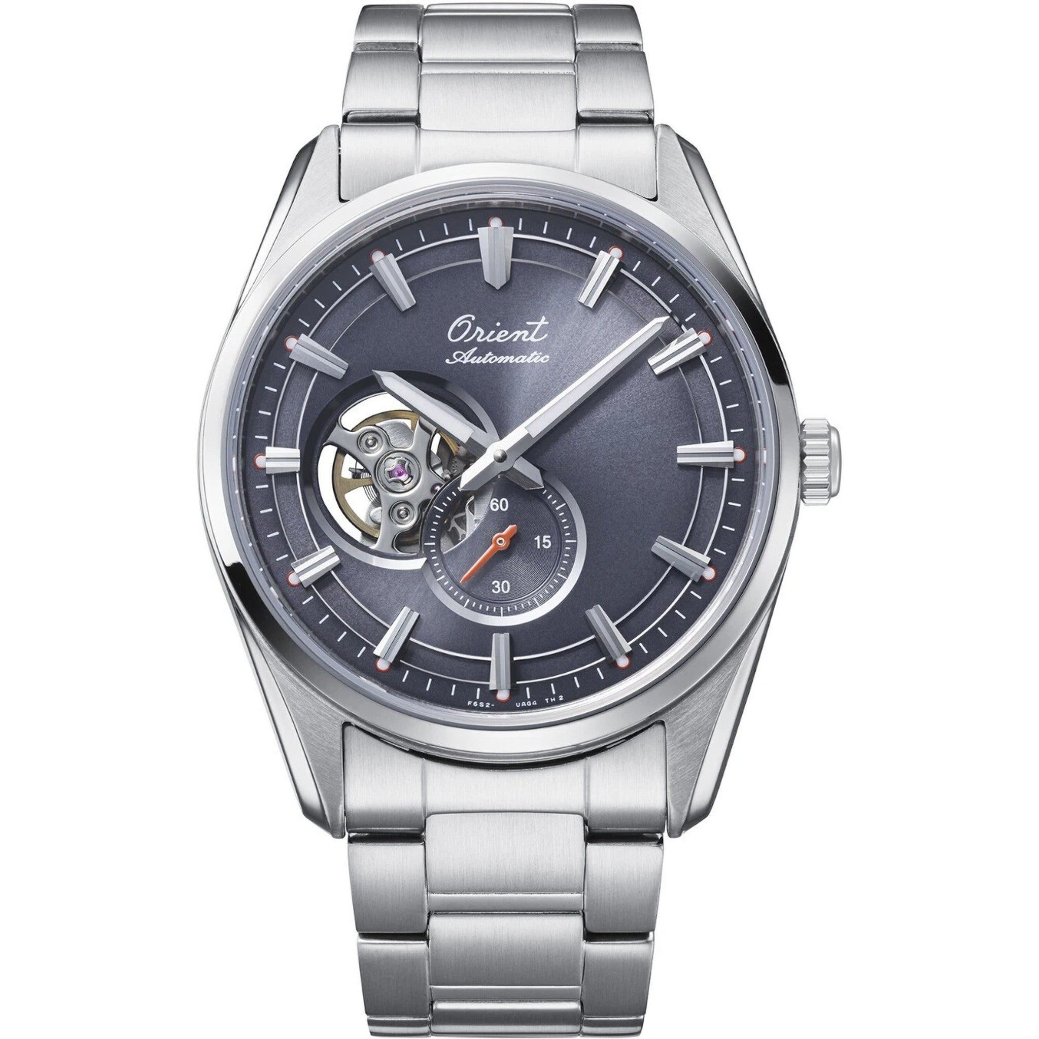 Montre Orient Stretto RA-AR0012N30B Cœur ouvert Gris Automatique