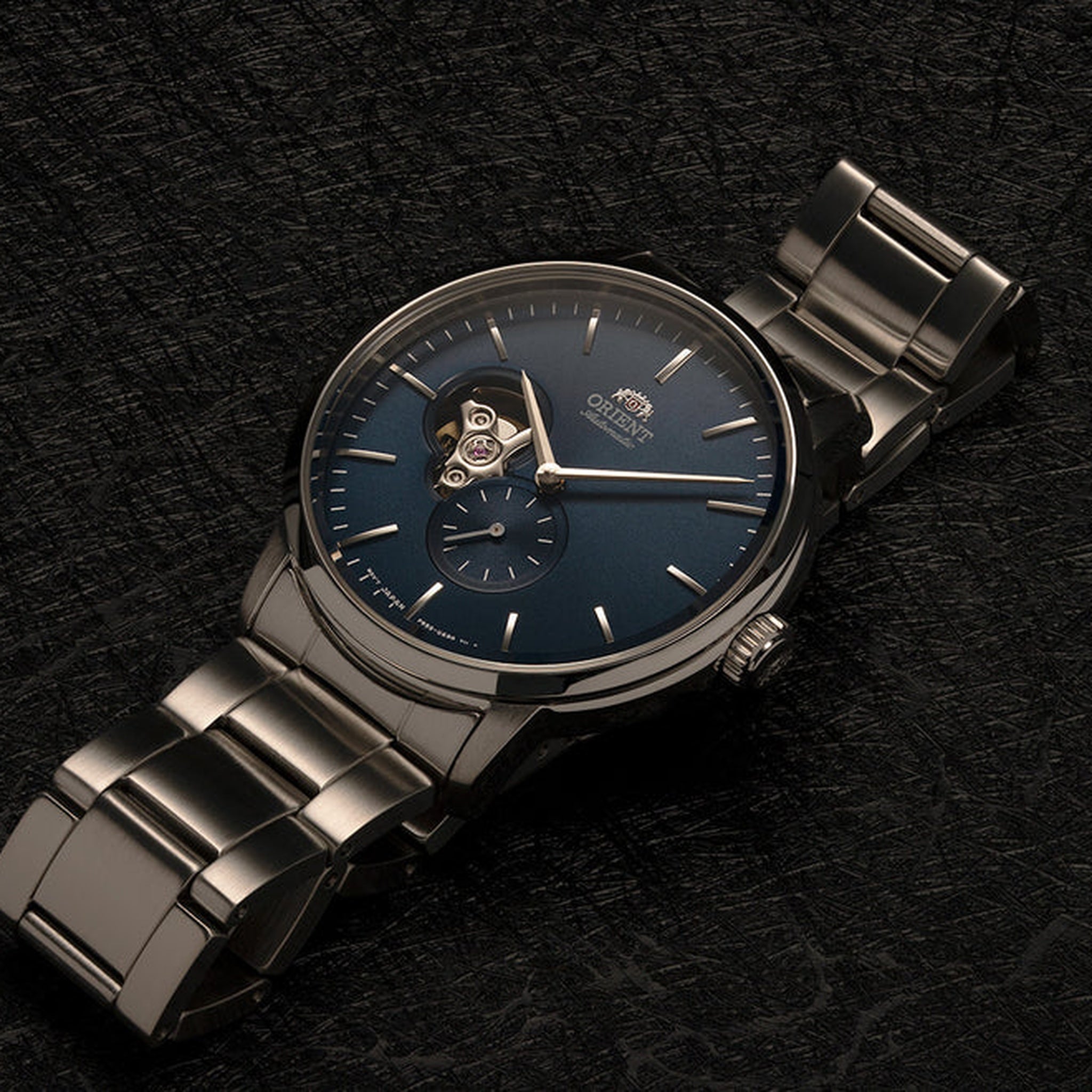 Montre Orient Contemporary RA-AR0101L30B Cœur ouvert Bleu Automatique
