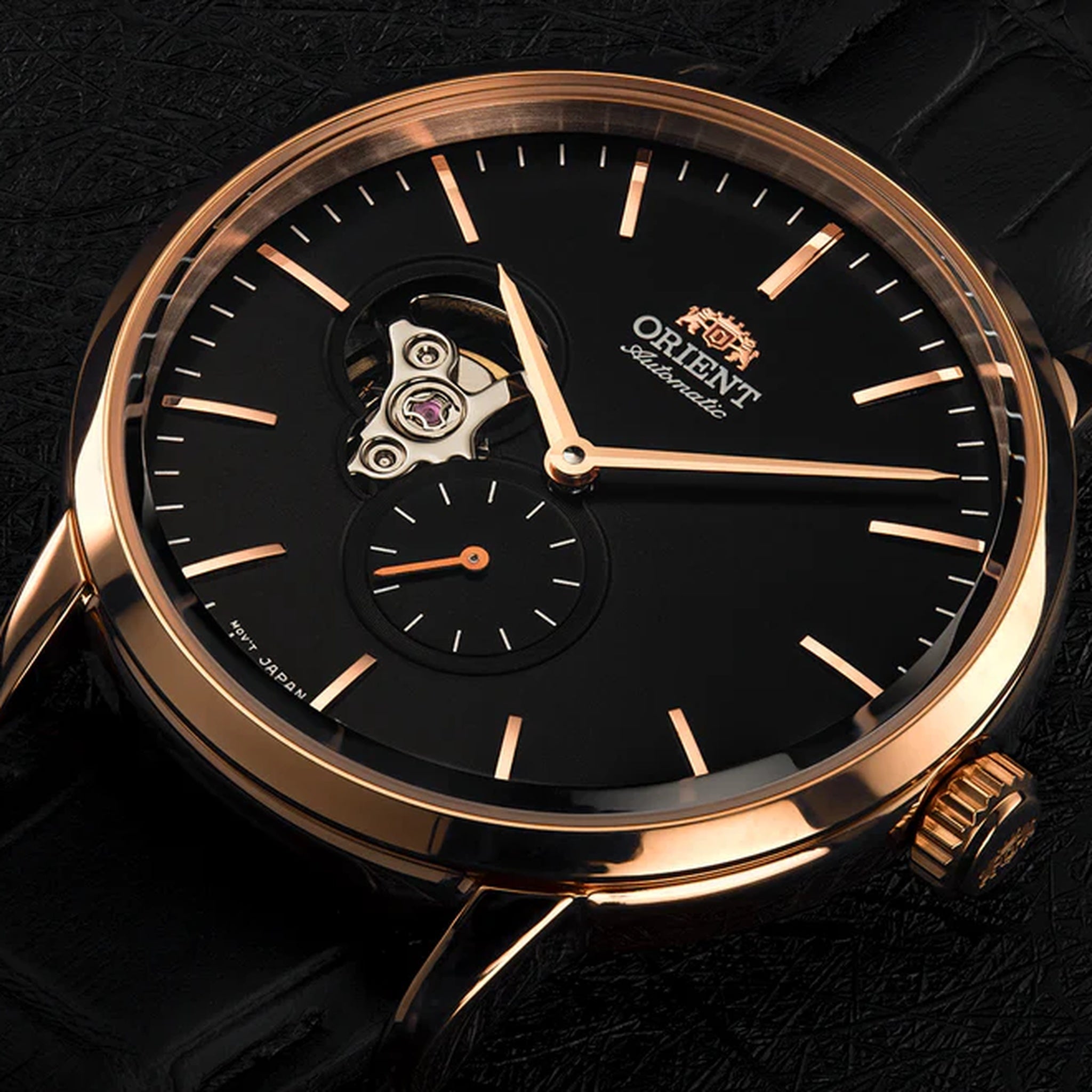 Montre Orient Contemporary RA-AR0103B30B Cœur ouvert Noir Automatique