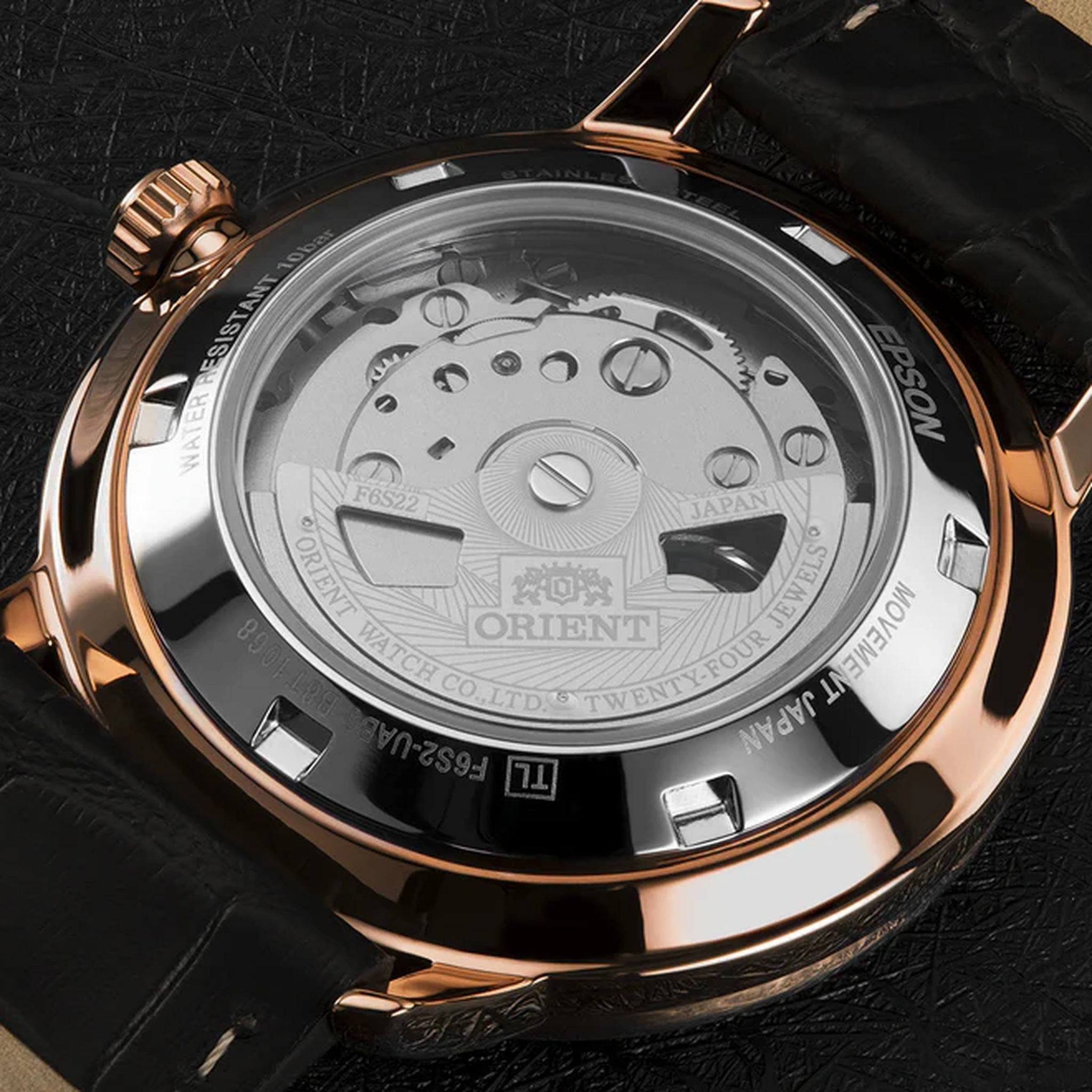 Montre Orient Contemporary RA-AR0103B30B Cœur ouvert Noir Automatique