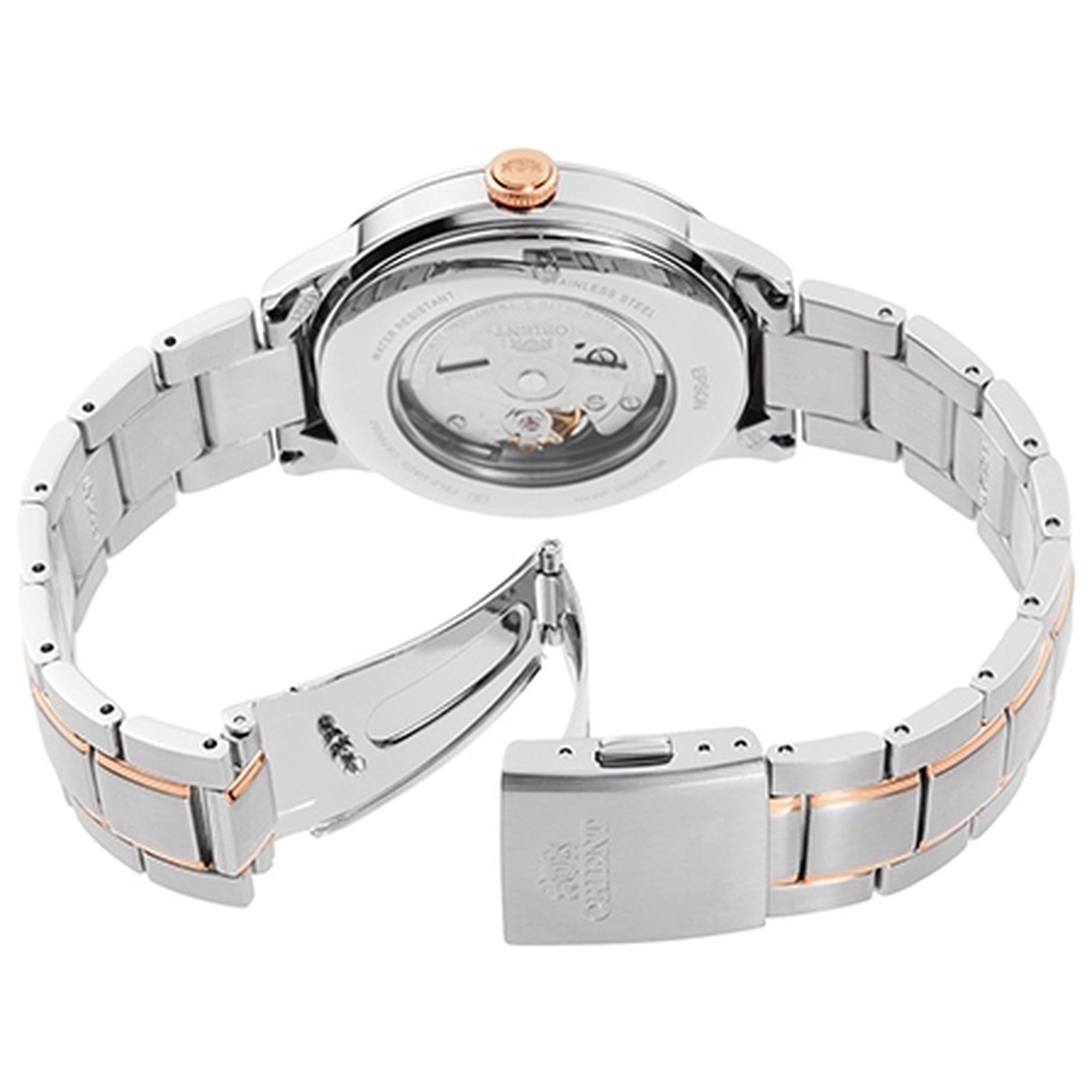 Montre Orient Classique RA-AS0101S30B Cœur ouvert Sun&Moon Blanc Automatique
