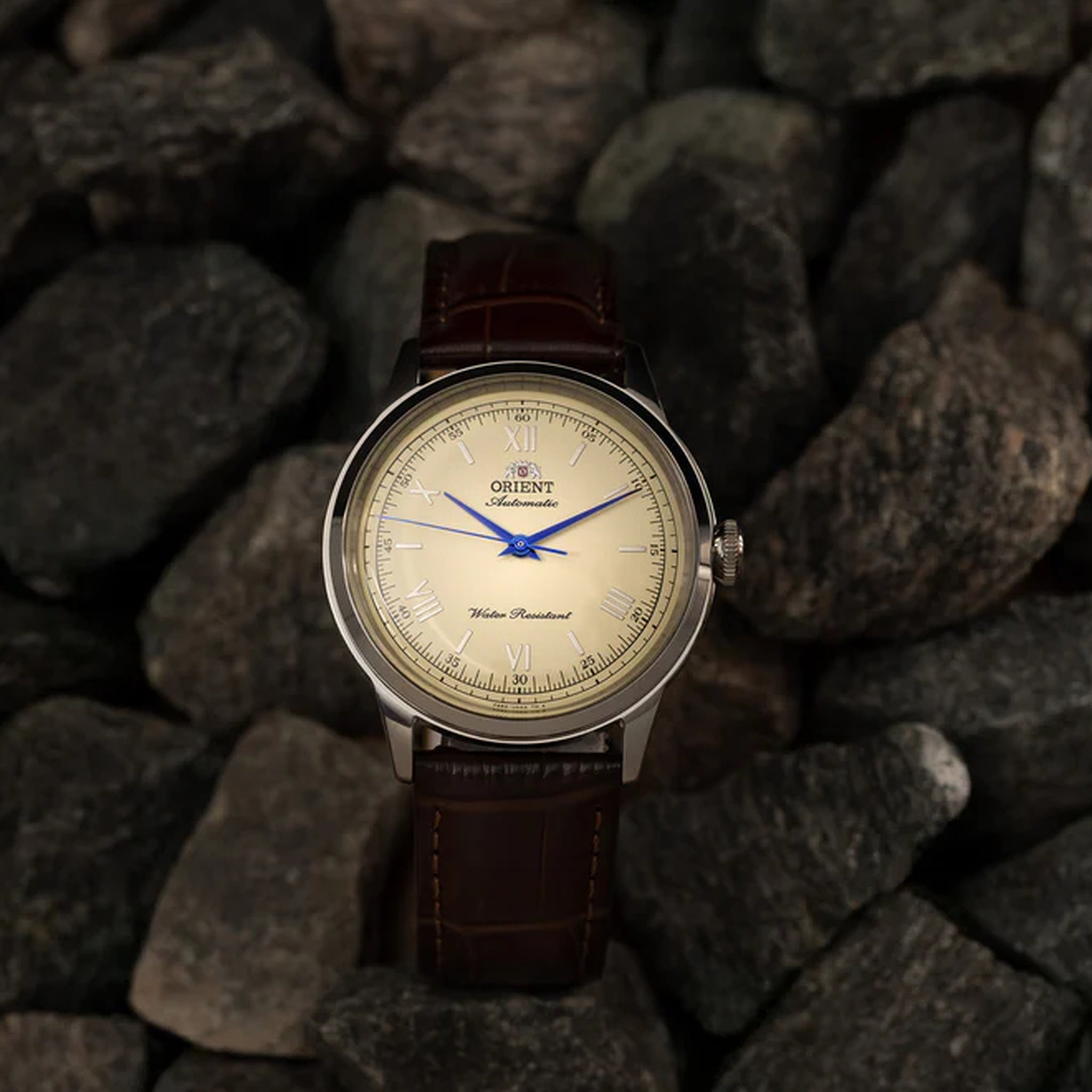 Montre Orient Bambino RA-BB0003Y30B 38mm Chiffres Romains Ivoire Automatique