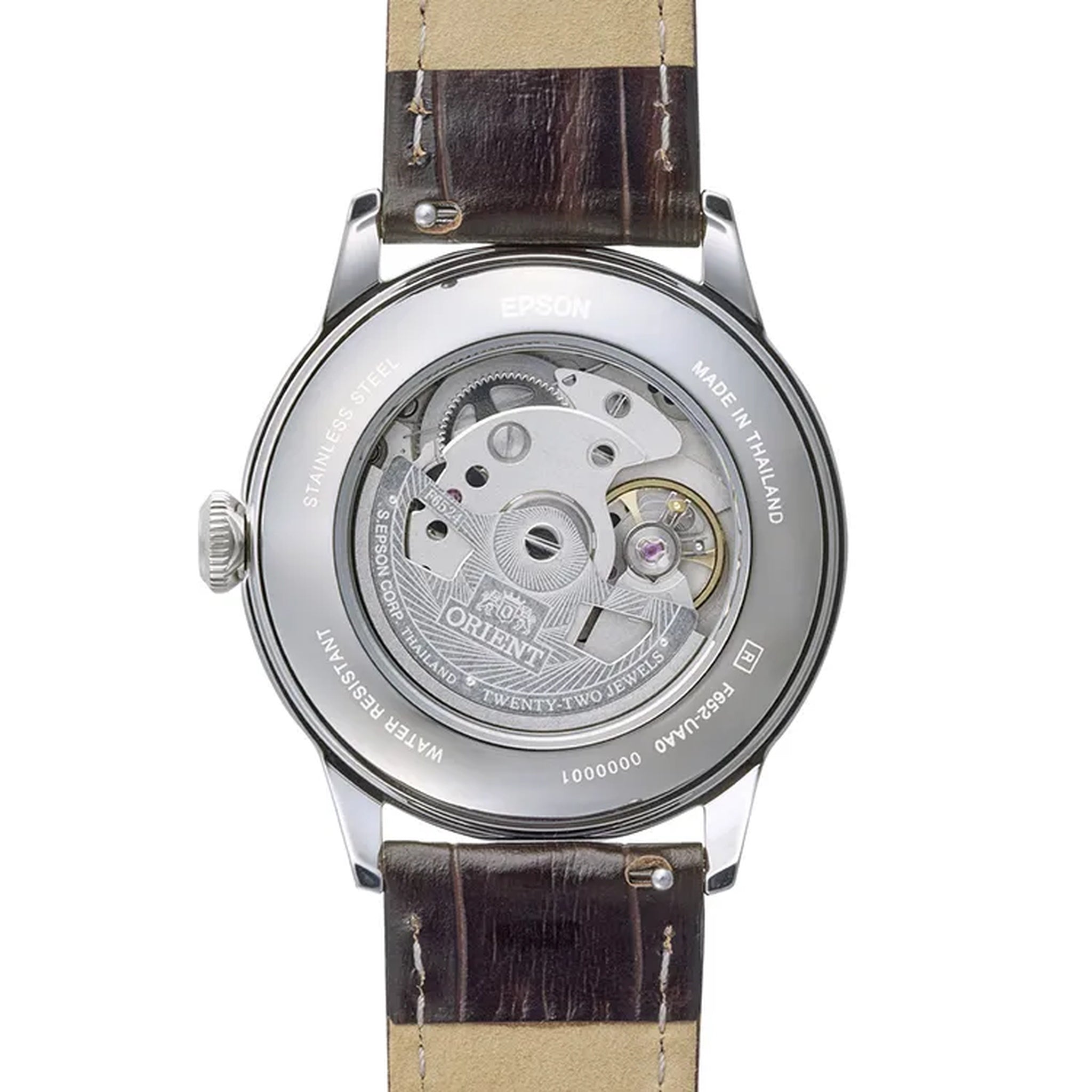 Montre Orient Bambino RA-BB0004Y30B 38mm Chiffres Romains Marron Automatique