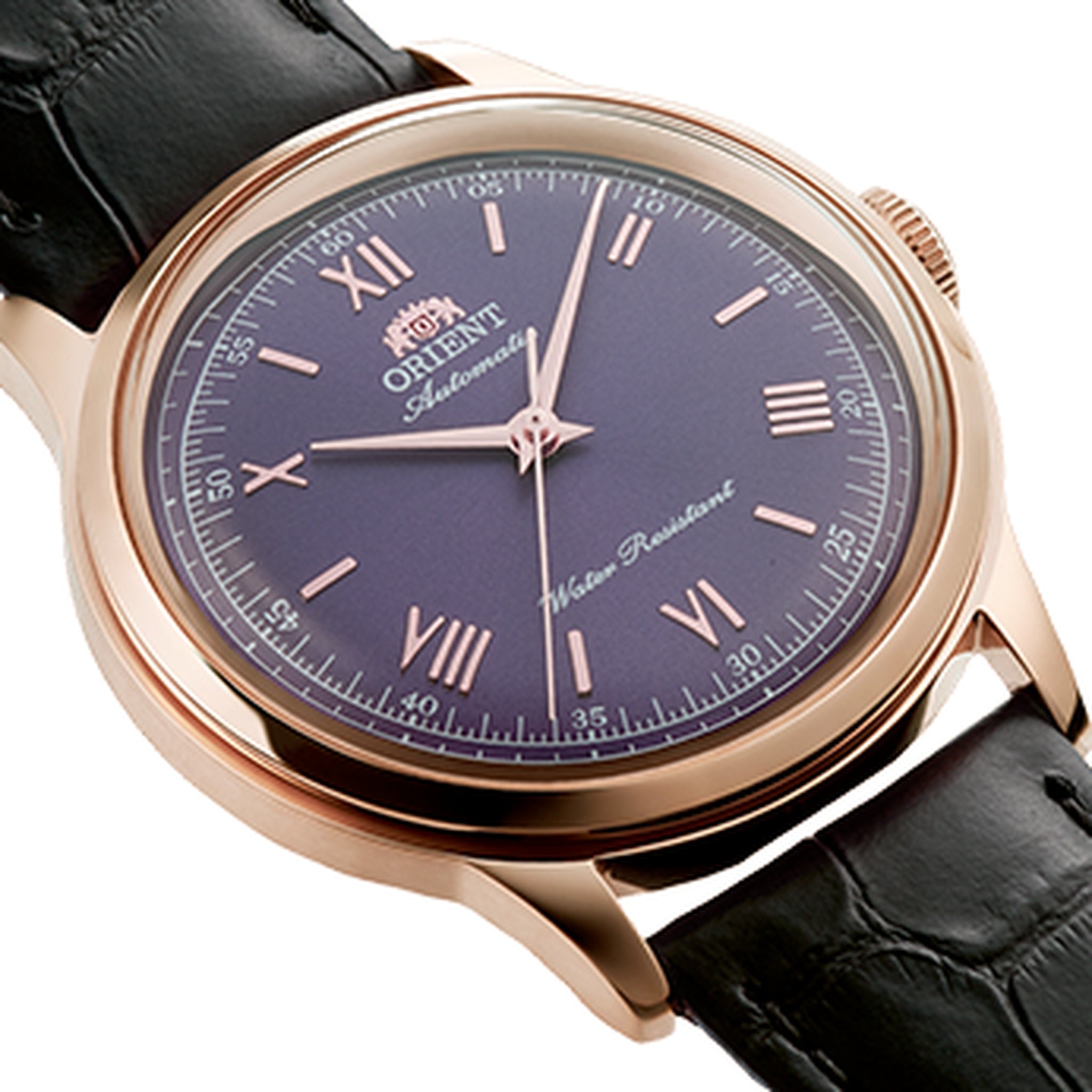 Montre Orient Bambino RA-BB0005V30B 38mm Chiffres Romains Édition Limitée Violet Automatique