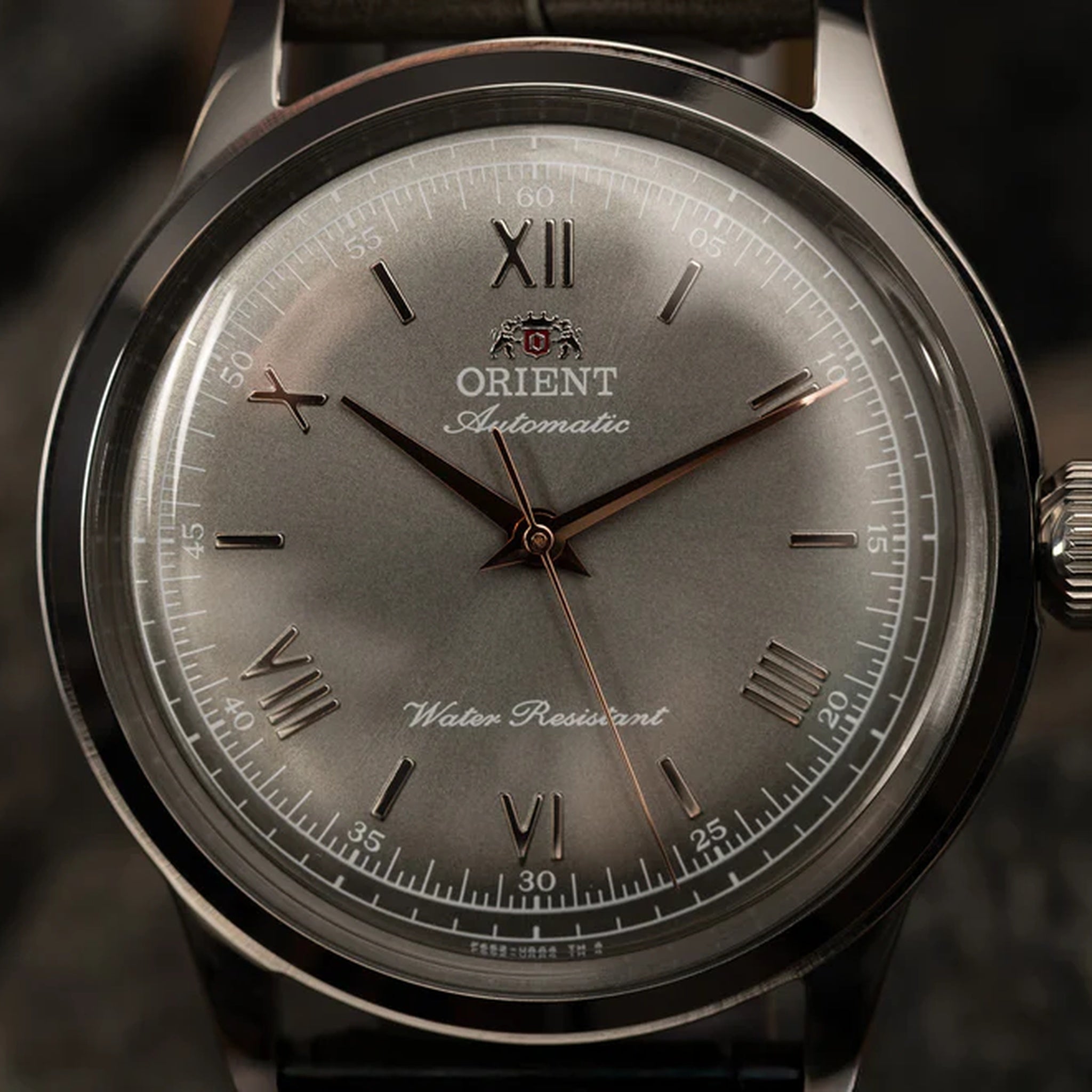 Montre Orient Bambino RA-BB0006N30B 38mm Chiffres Romains Gris Automatique