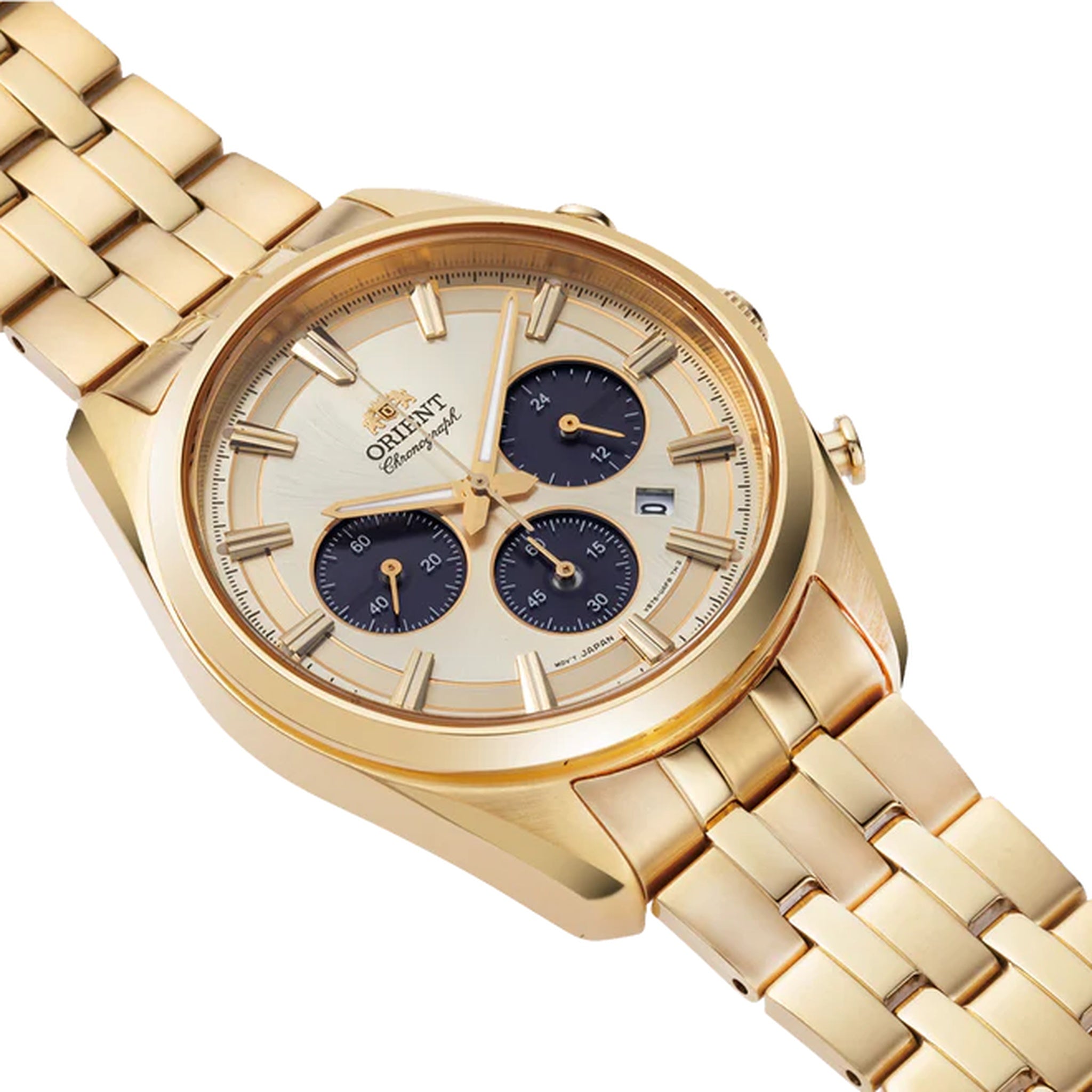 Montre Orient Stretto RA-TX0301G10B Solar Chronograph Champagne Solaire