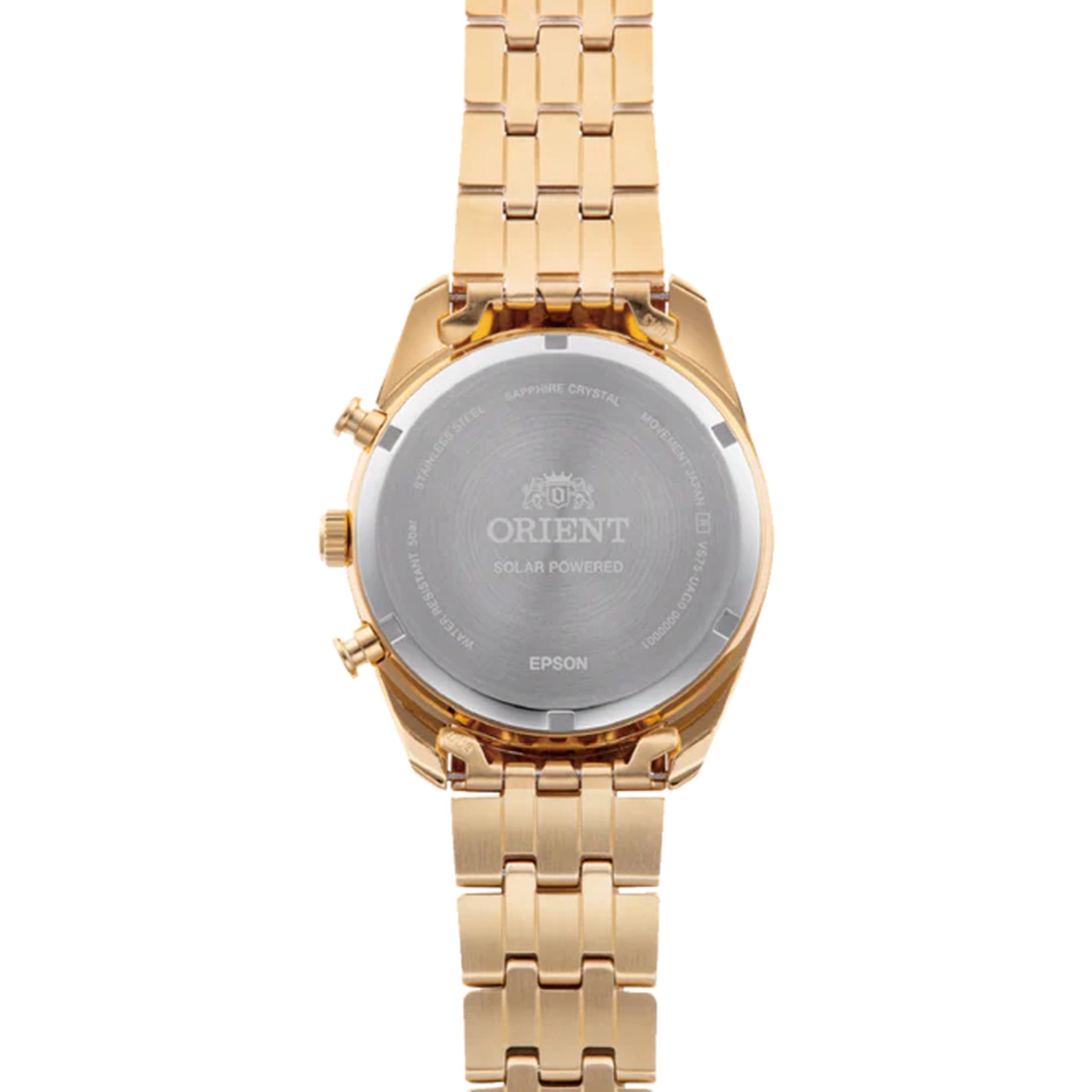 Montre Orient Stretto RA-TX0301G10B Solar Chronograph Champagne Solaire