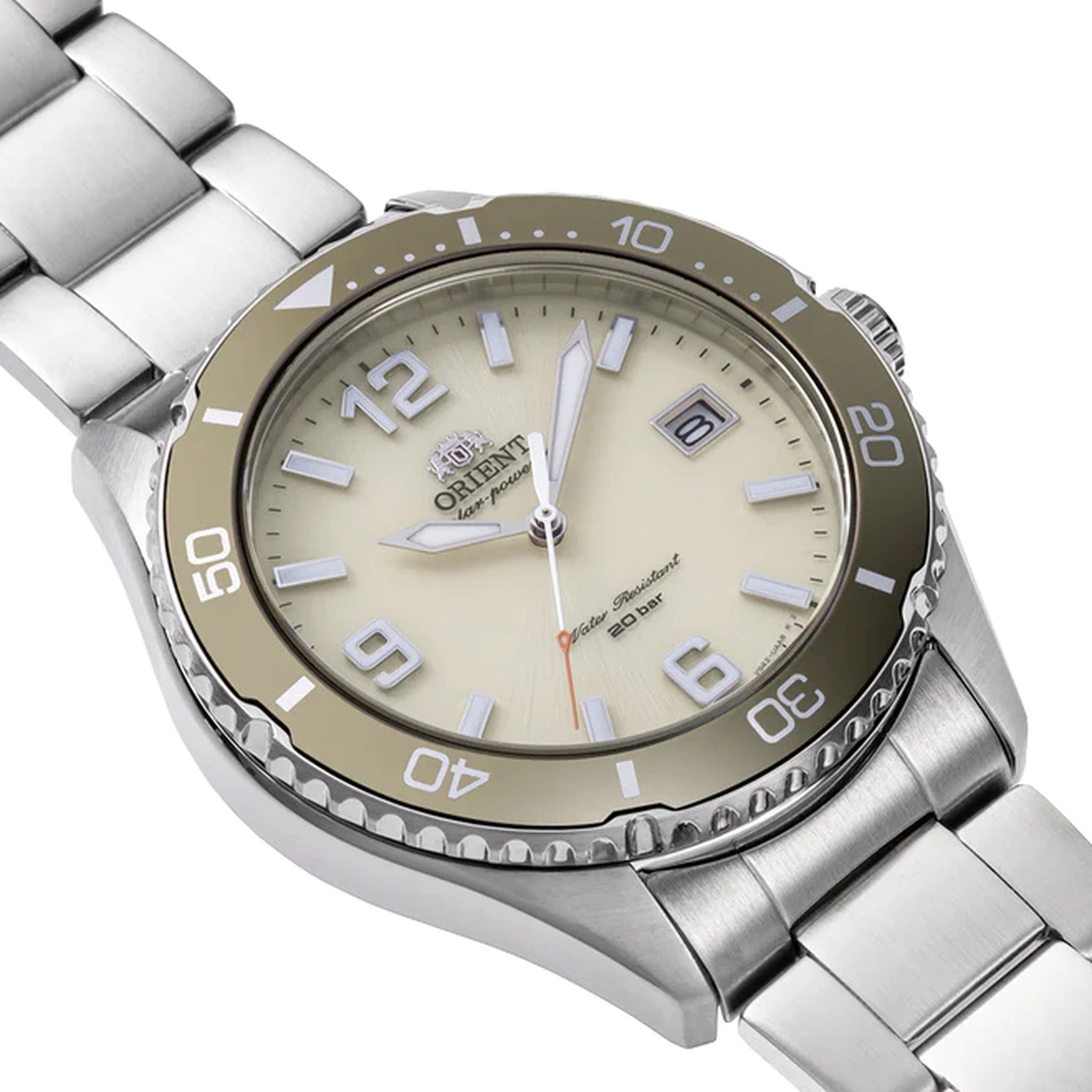 Montre Orient Mako RA-WJ0003S10B Ivoire Solaire