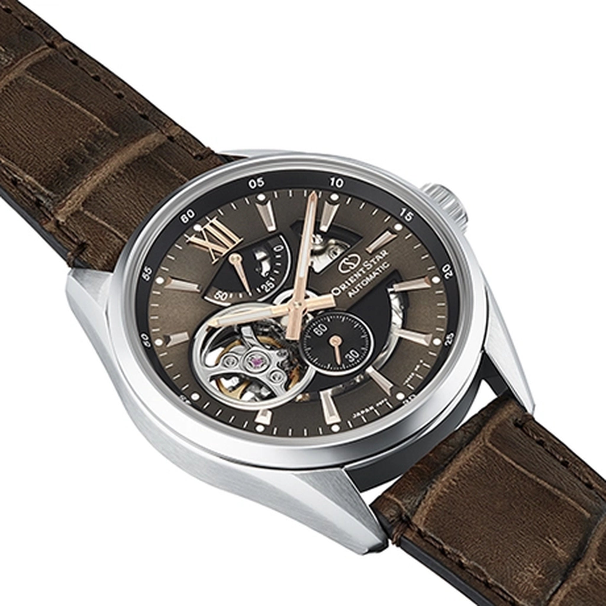Montre Orient Star Contemporary RE-AV0006Y00B Cœur ouvert Marron Automatique