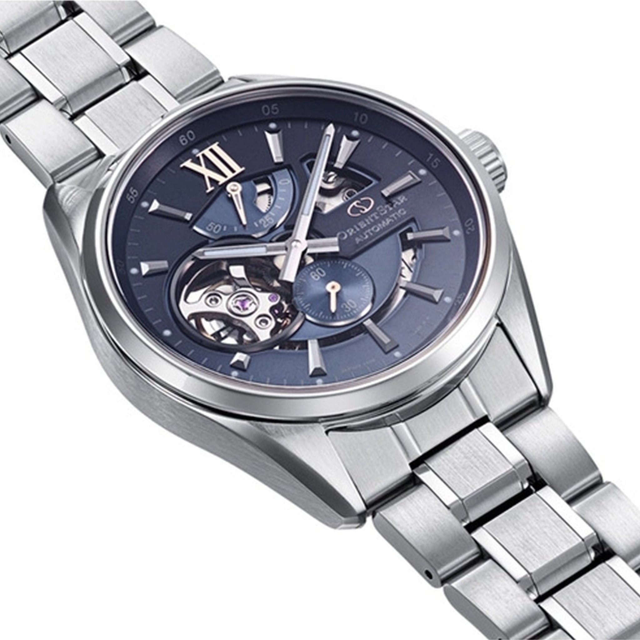 Montre Orient Star Contemporary RE-AV0132L00B Cœur Ouvert Bleu Automatique