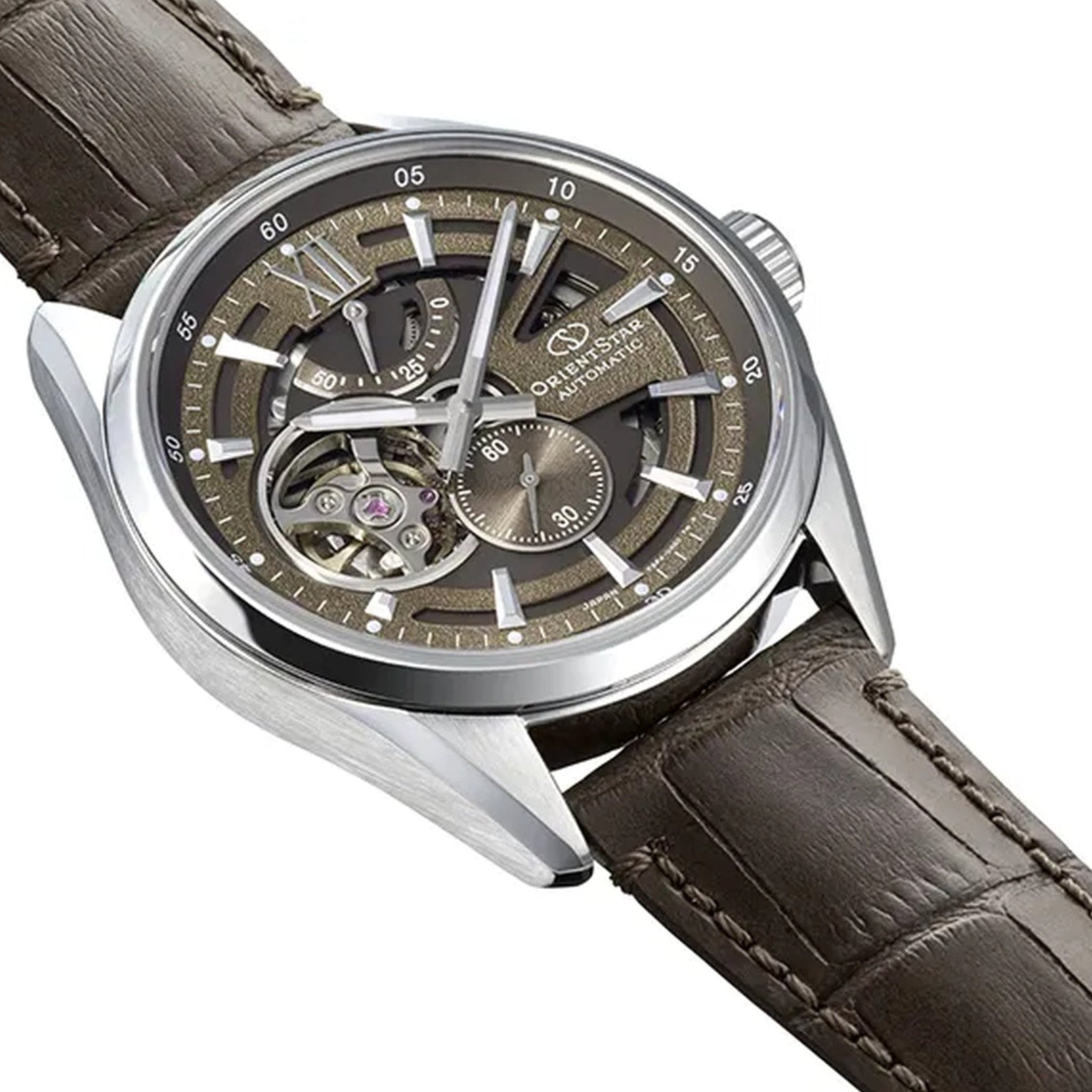 Montre Orient Star Contemporary RE-AV0139Y00B Cœur Ouvert Marron Automatique