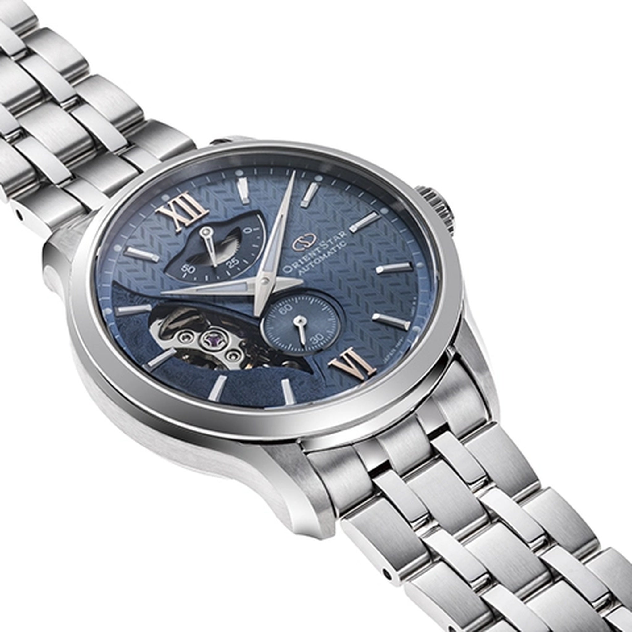 Montre Orient Star Contemporary RE-AV0B08L00B Cœur Ouvert Bleu Automatique