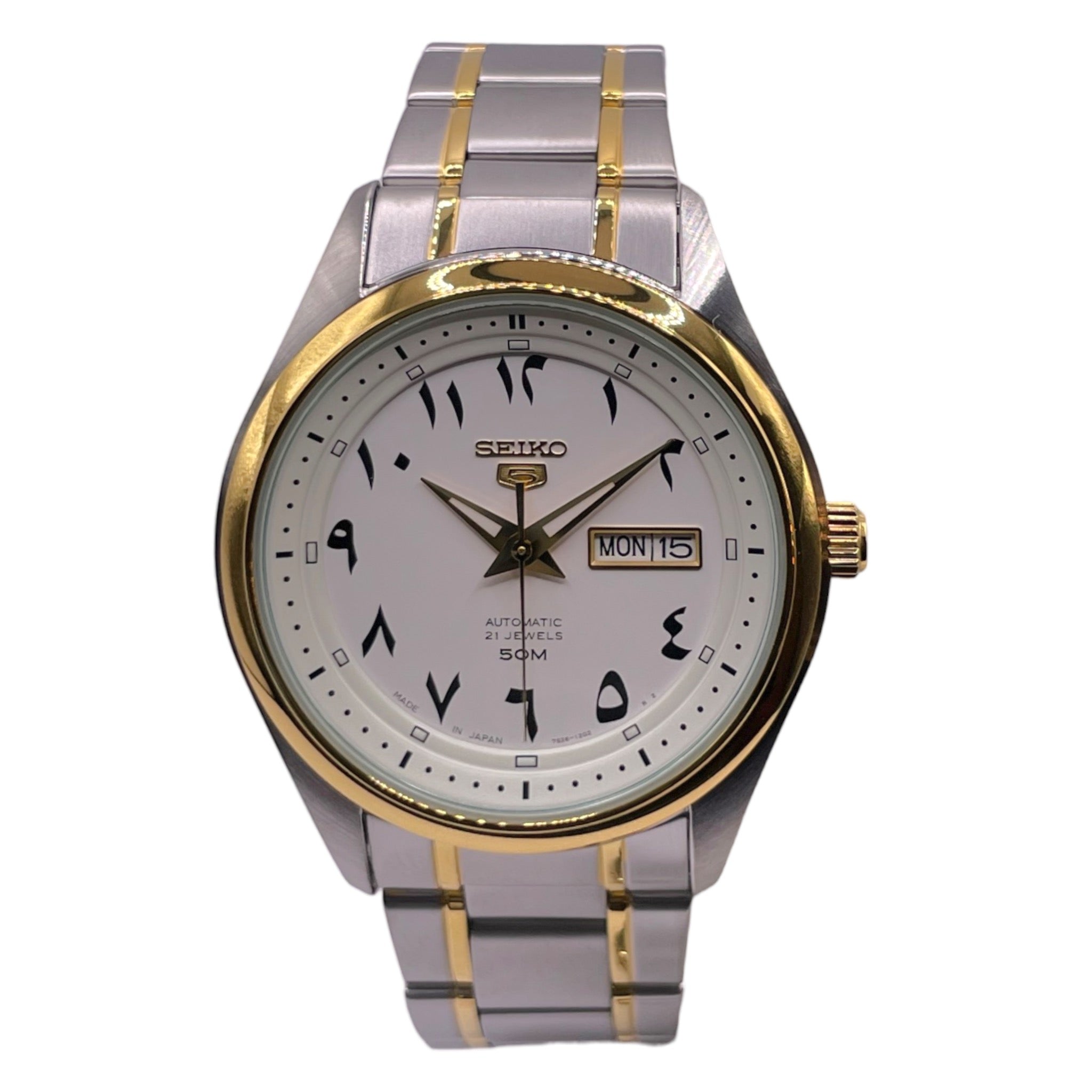 Seiko 5 SNKP22J1 42 mm Automatikuhr mit arabischem Zifferblatt
