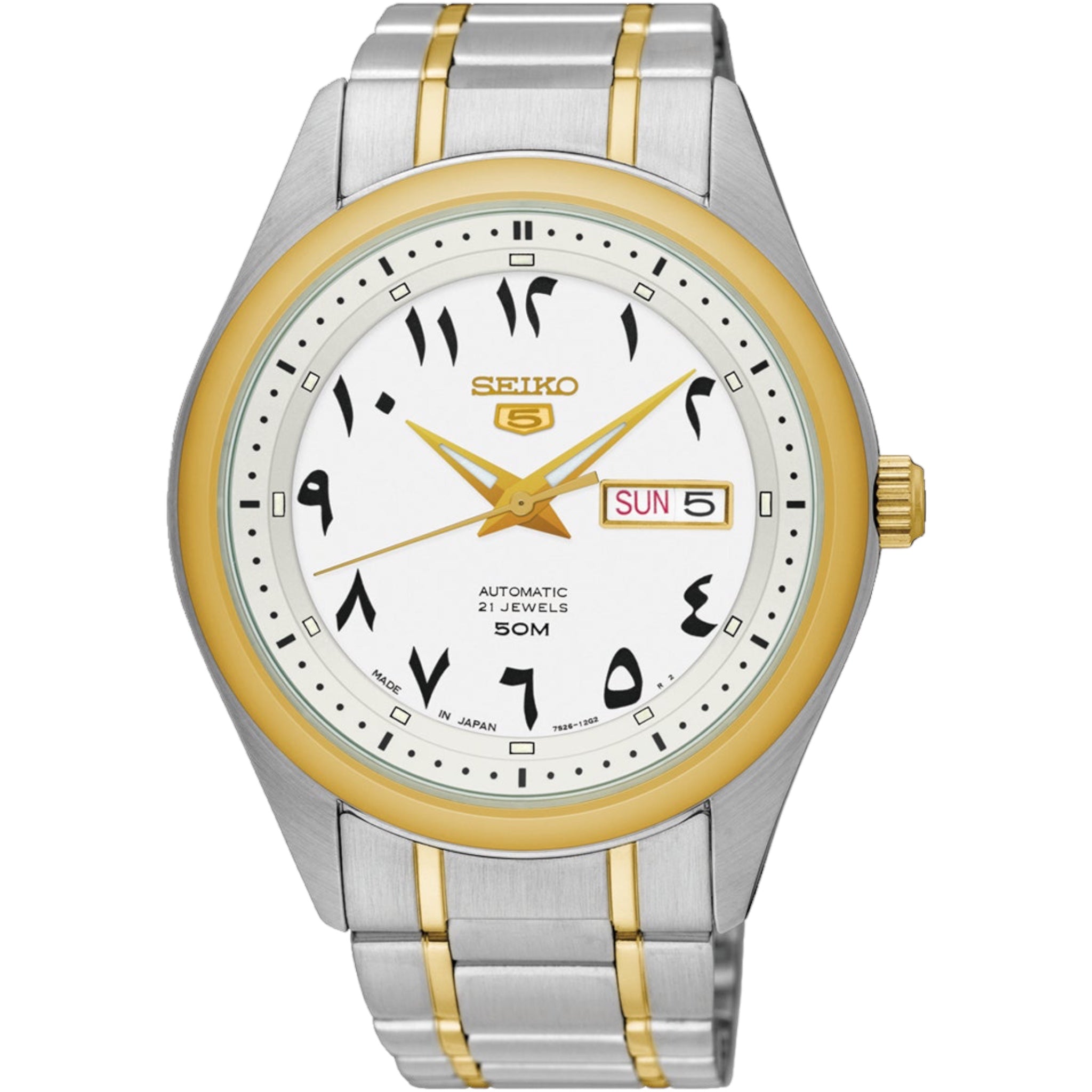 Seiko 5 SNKP22J1 42 mm Automatikuhr mit arabischem Zifferblatt
