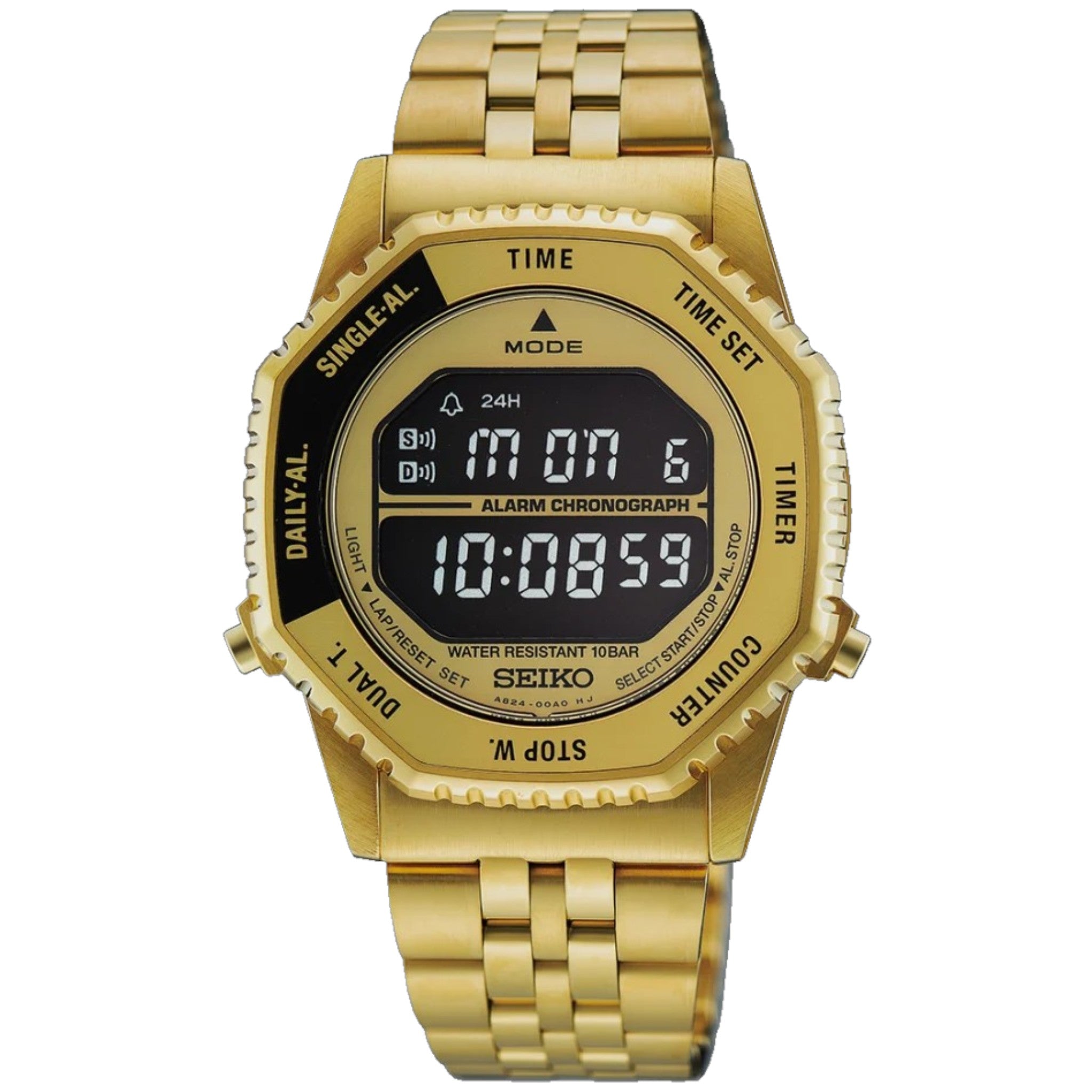 Seiko Sports Rotocall Men's Watch HFL003P1 Digital Gold