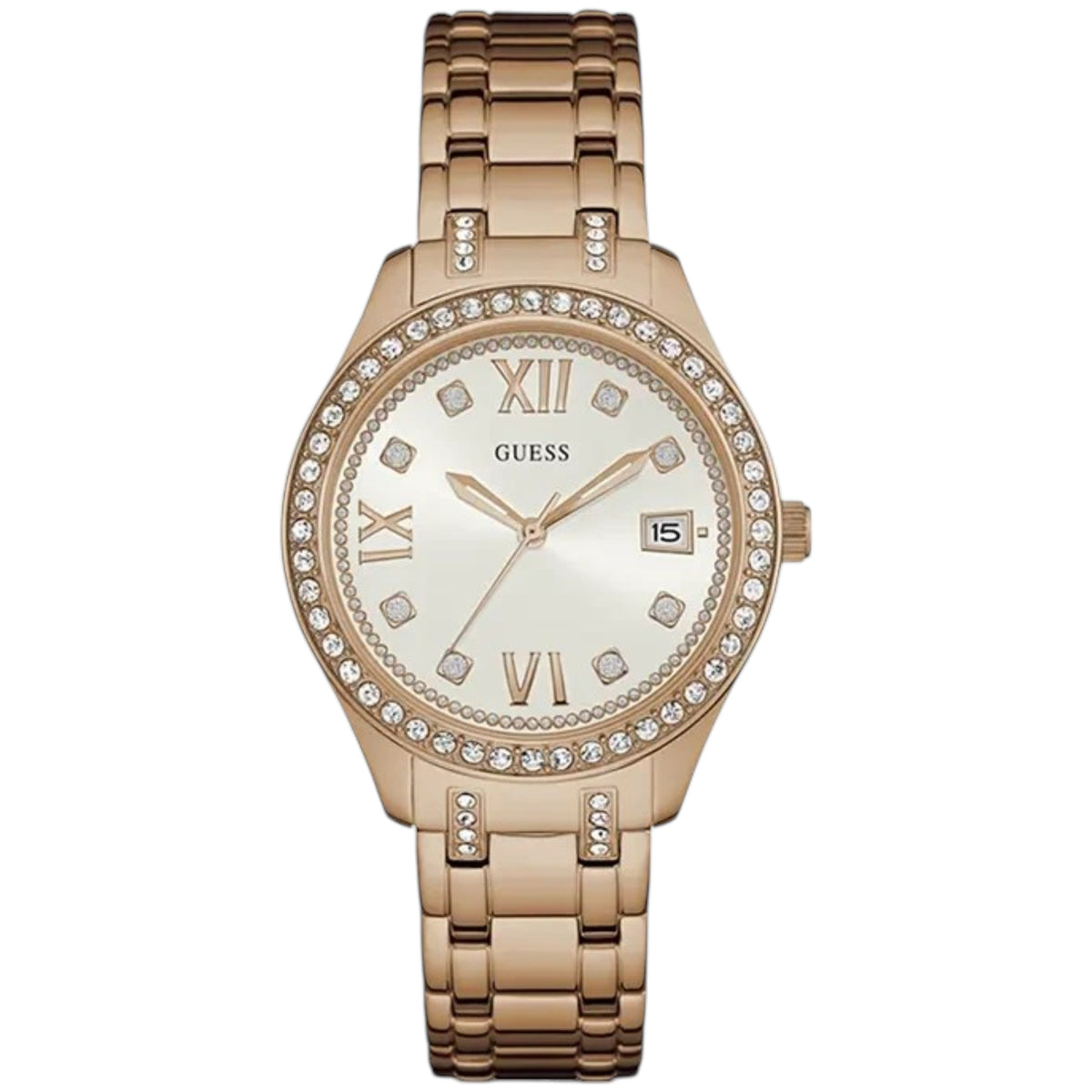 Relógio Guess Waverly W0848L3 Mulher Branco Rosa