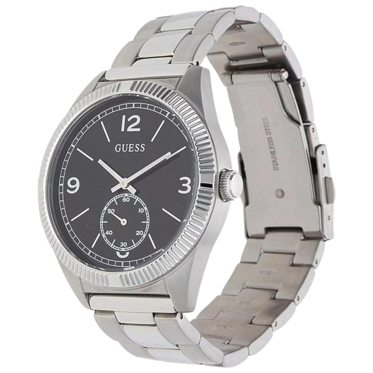 Reloj Guess Steel W0872G1 Hombre Negro Plateado