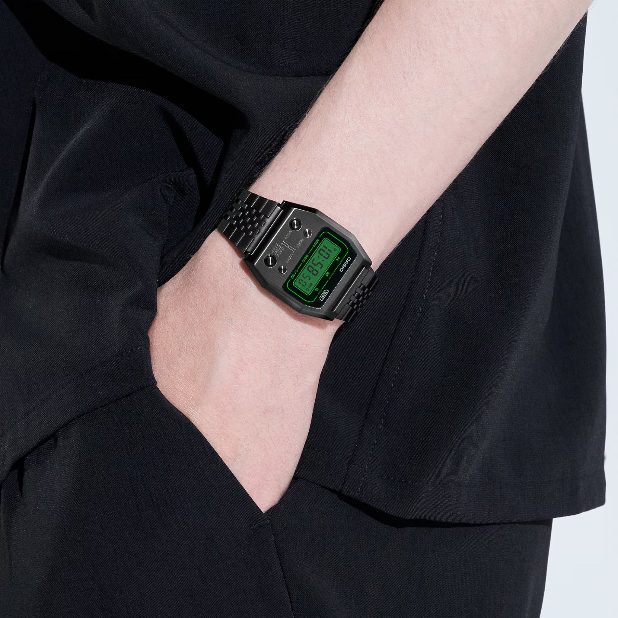 Casio Vintage Unisex Watch A1100B-1 Quartz Digital Black