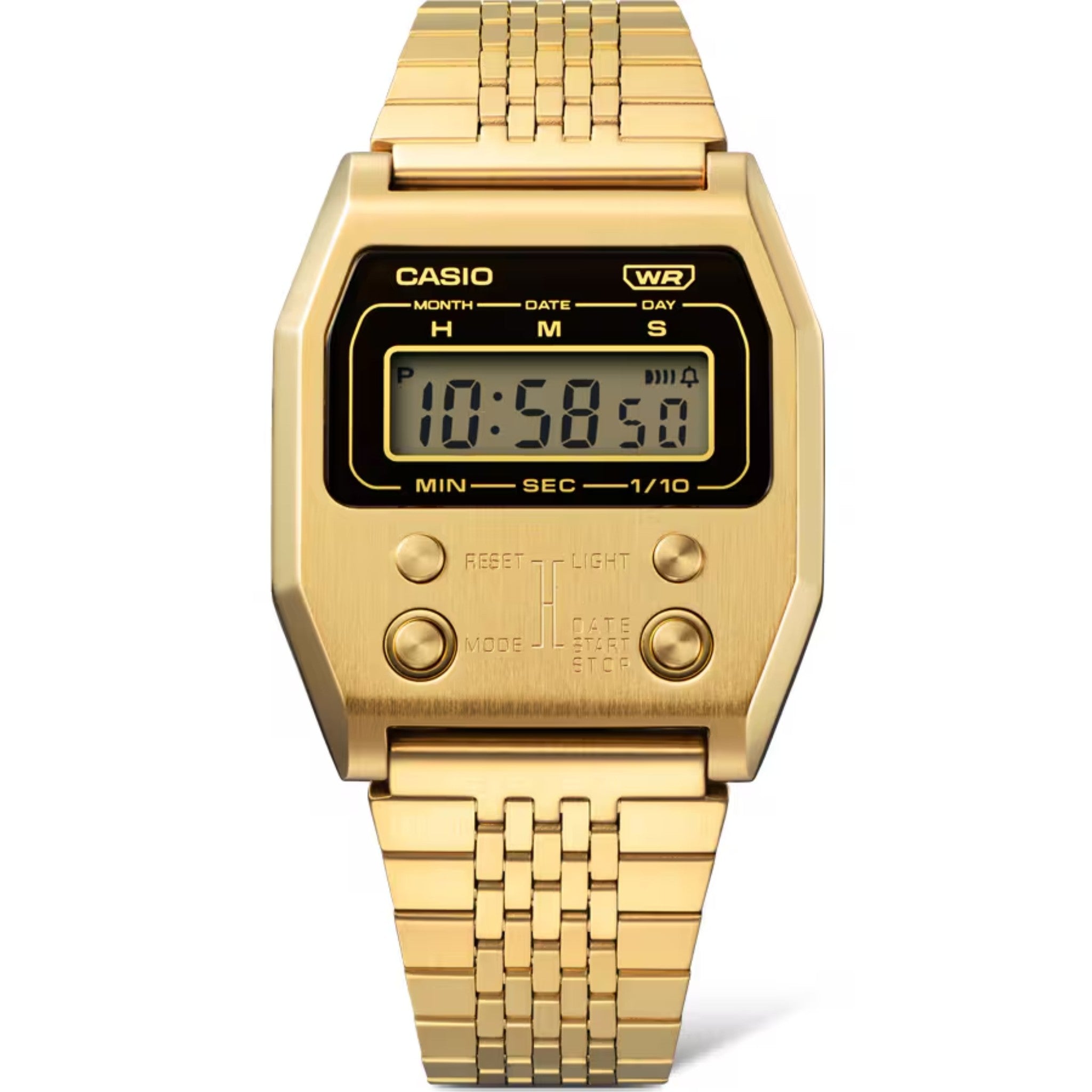 Casio Vintage Unisex Watch A1100G-5 Quartz Digital Gold