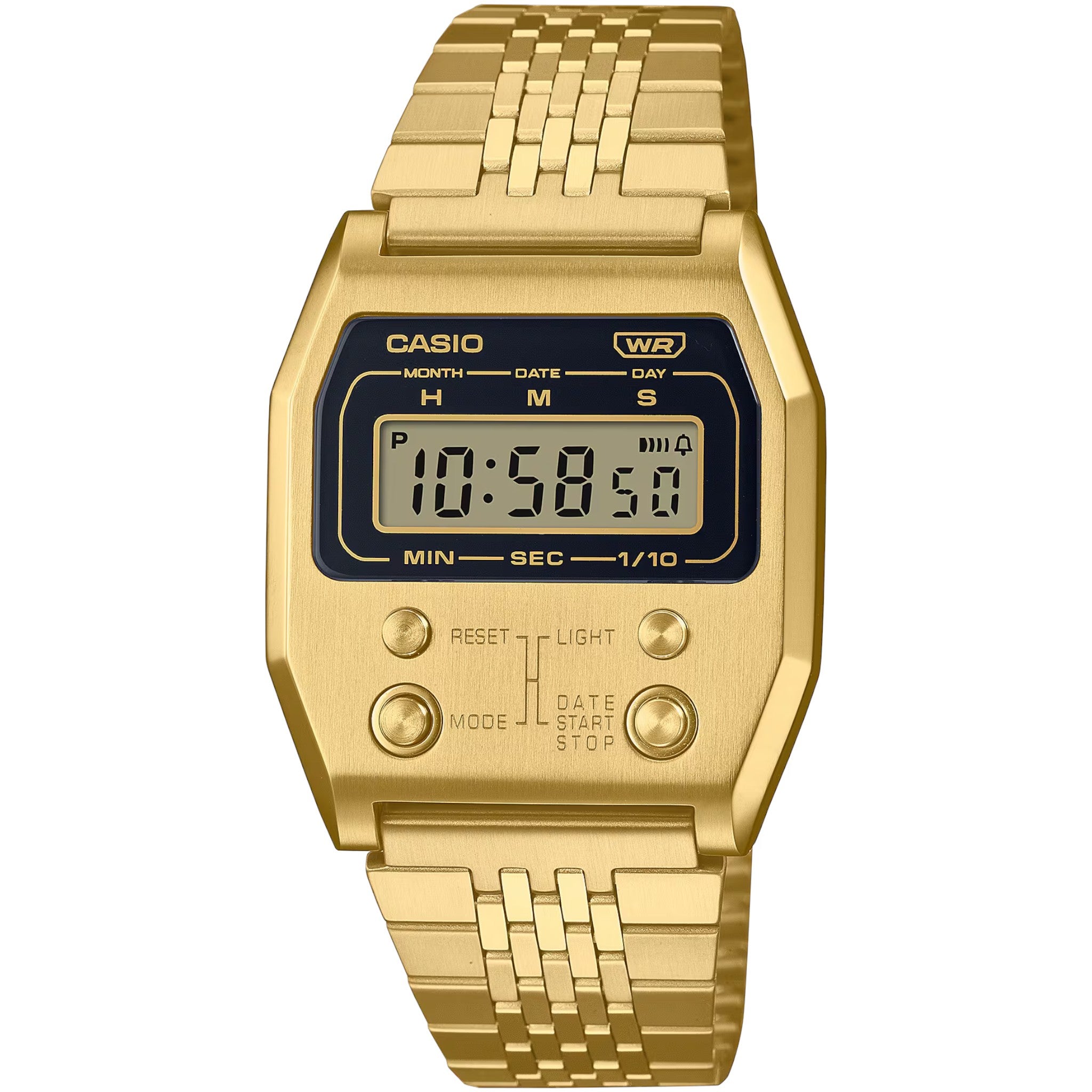 Casio Vintage Unisex Watch A1100G-5 Quartz Digital Gold