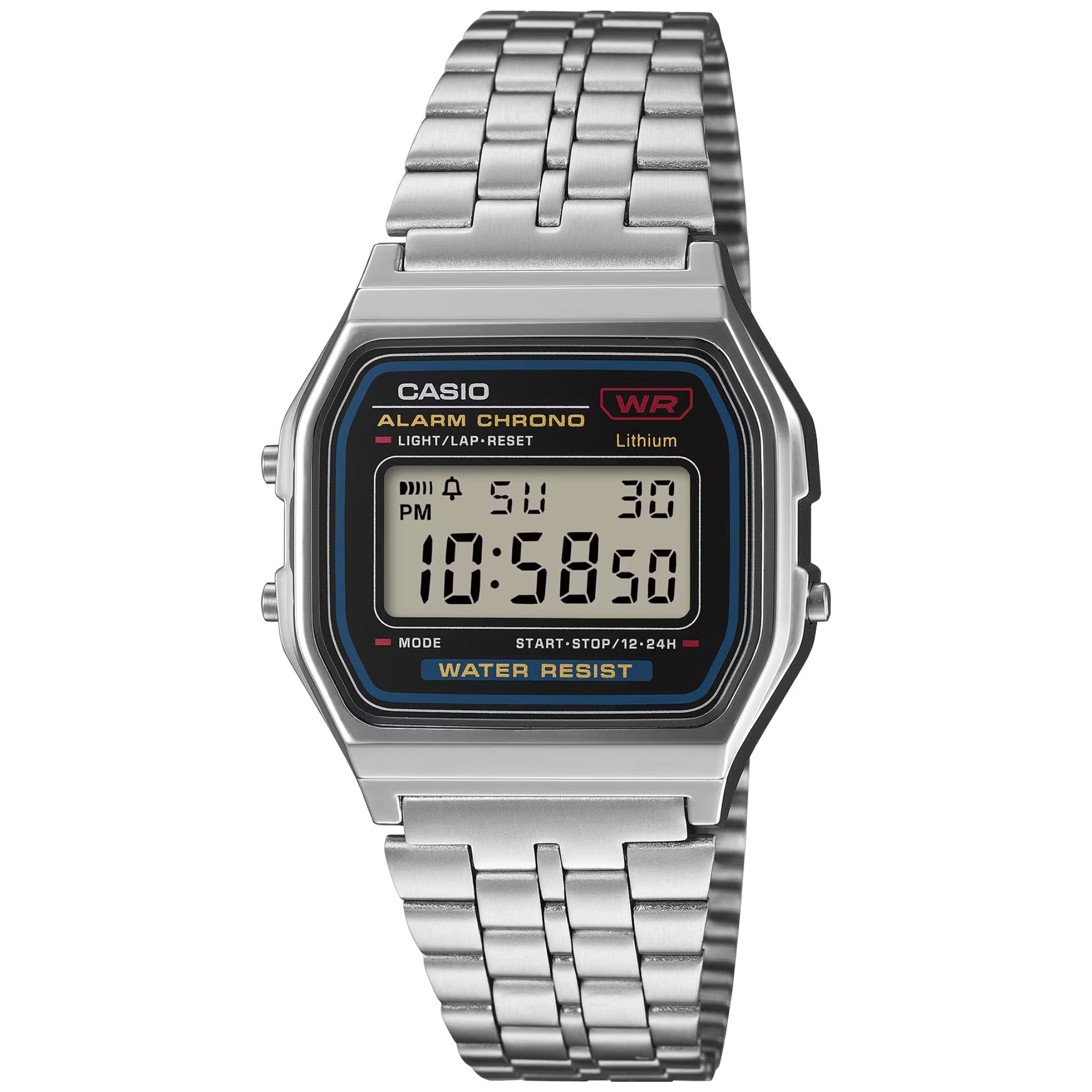 Montre Casio Vintage A159WE-1 Unisexe Argenté