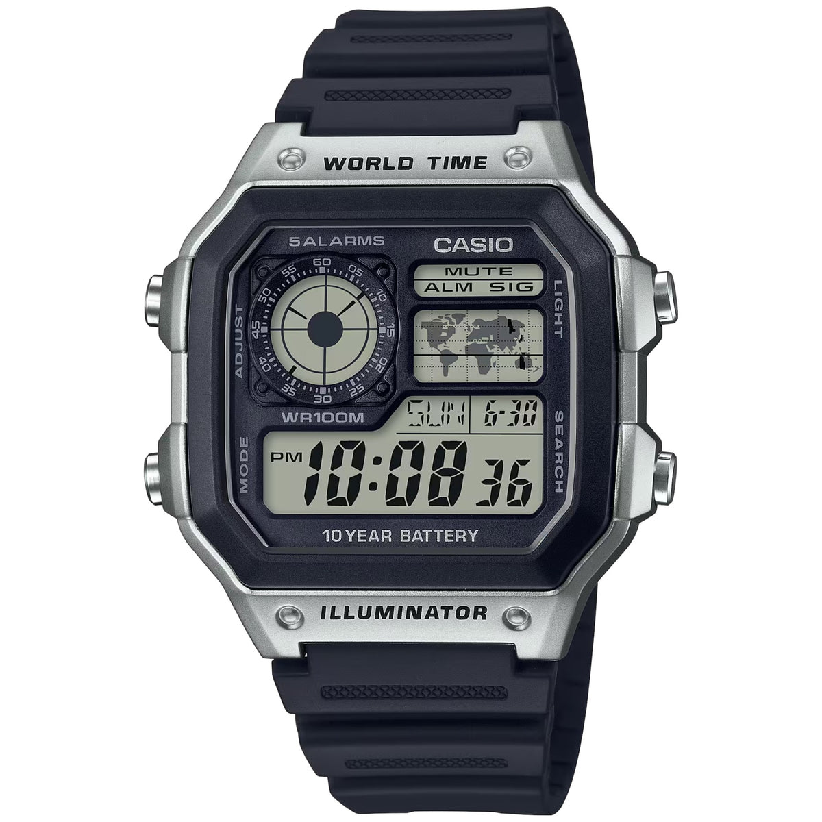 Casio Timeless Armbanduhr AE-1200WH-1C Herren Schwarz