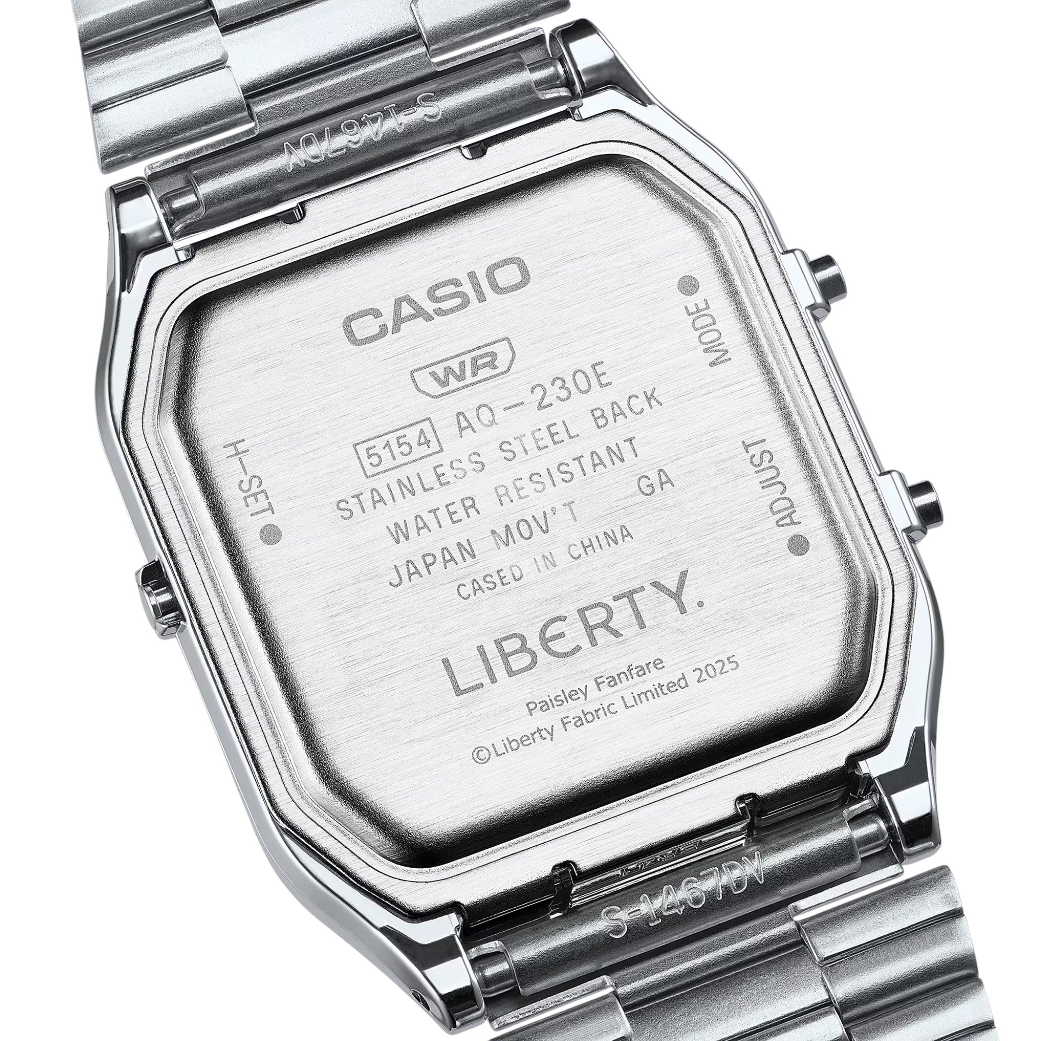 Casio Vintage Unisex AQ-230ELT-7A Silver Limited Edition Liberty London Watch