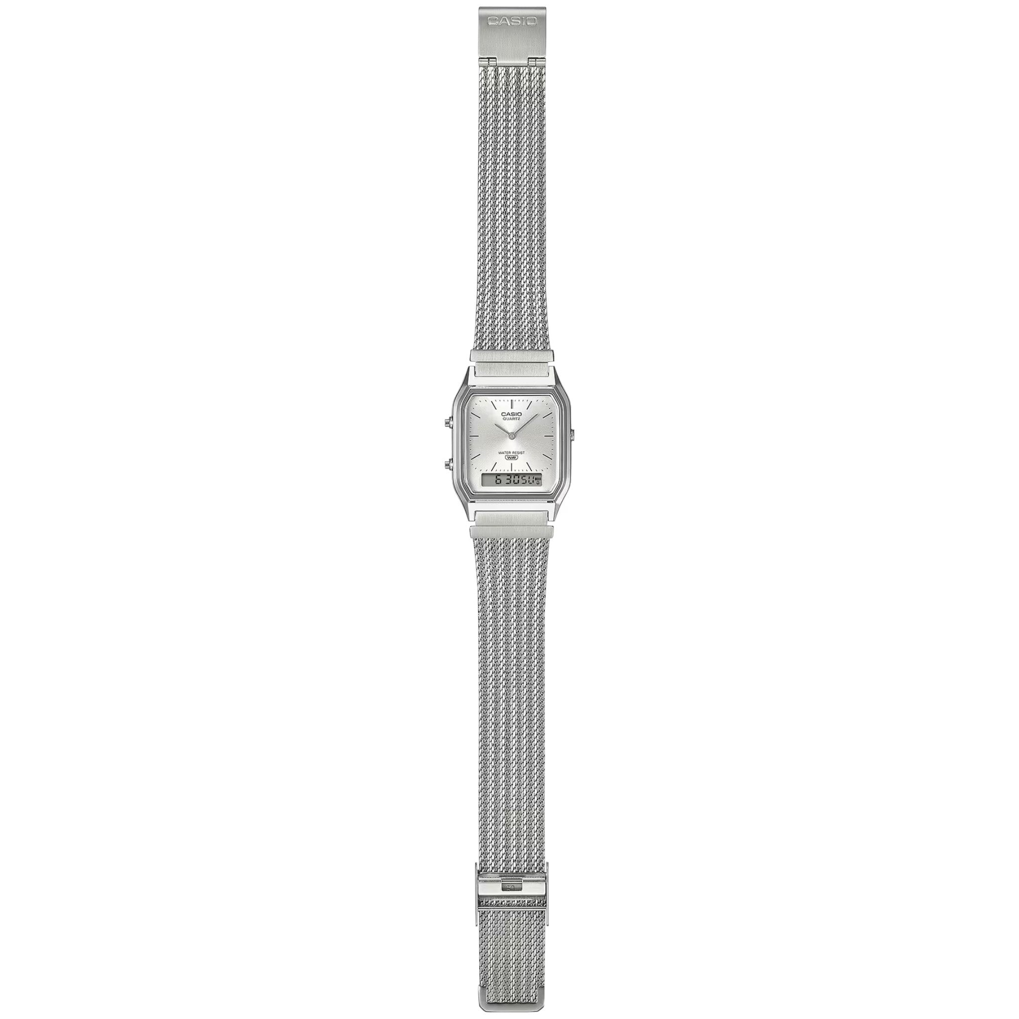 Casio Unisex Vintage Retro Uhr AQ-230EM-7A Silber
