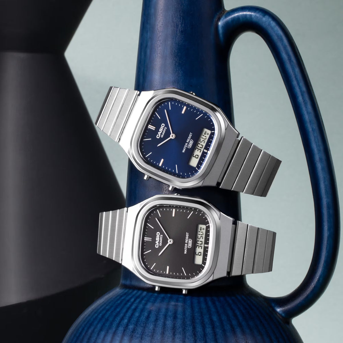 Montre Casio Vintage AQ-240E-1A Analogique / Digitale Noir Mixte