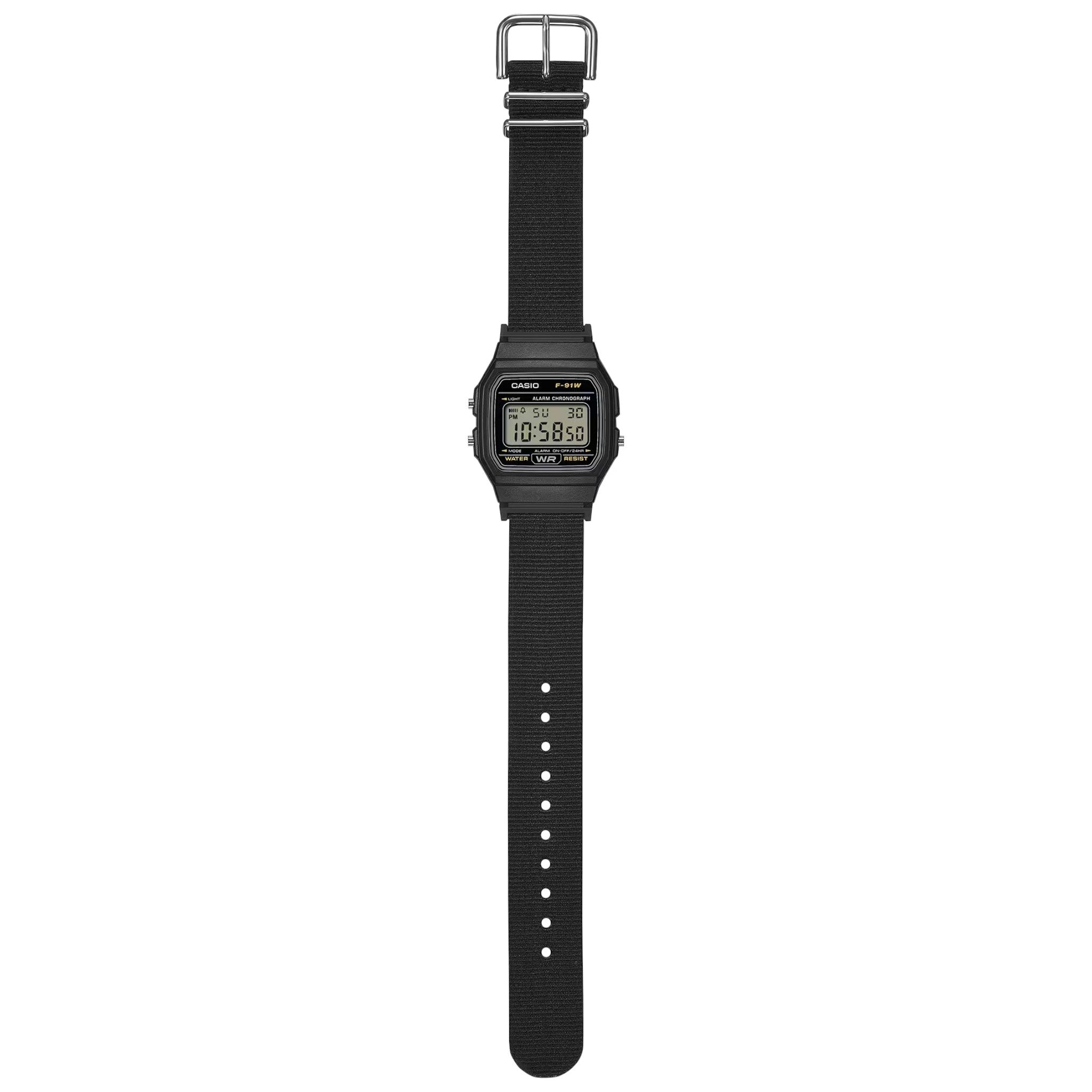 Montre Casio Mixte F-91WF-1A Quartz Digitale Noir