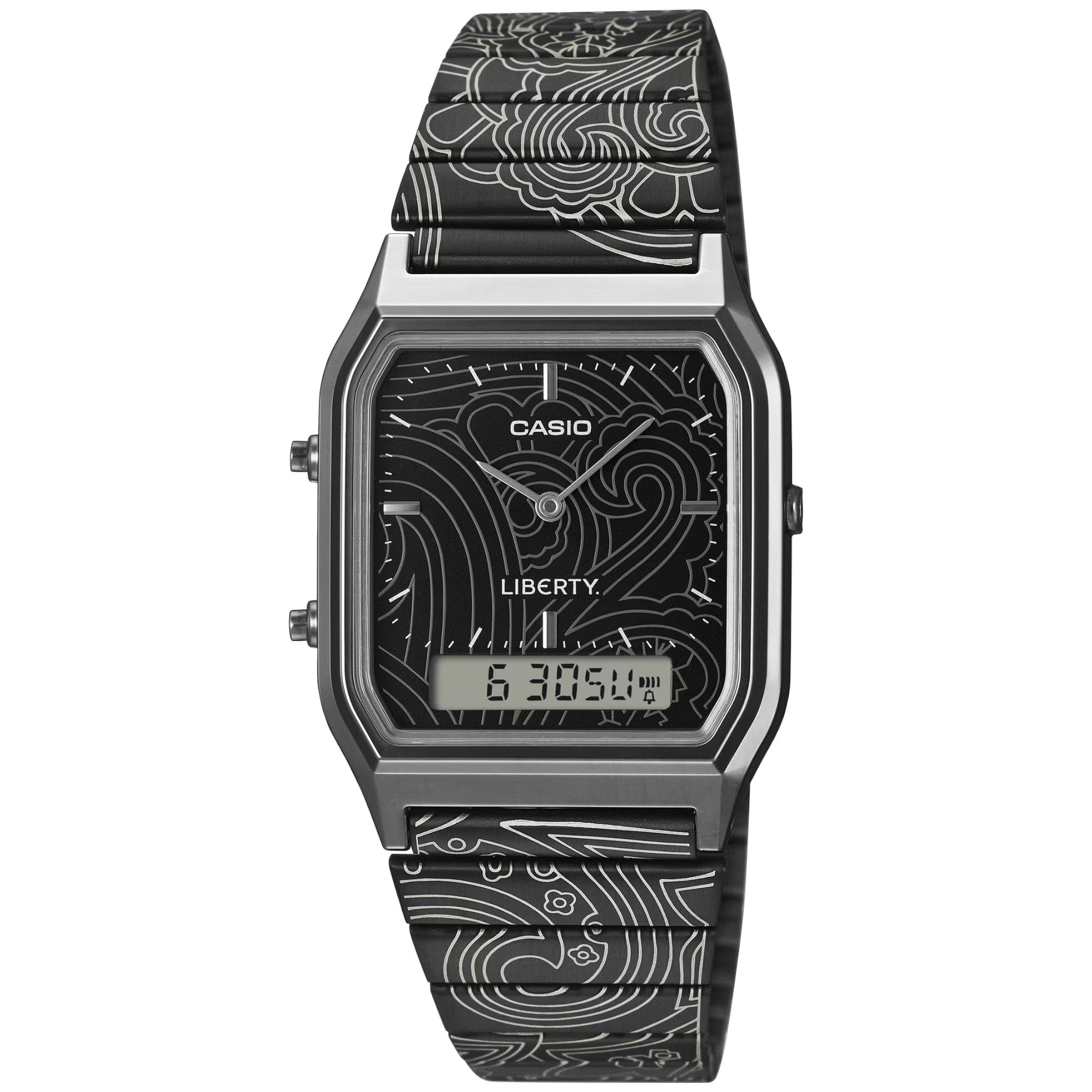 Montre Casio Vintage Mixte AQ-230EBLT-1A Noir Édition Limitée Liberty London